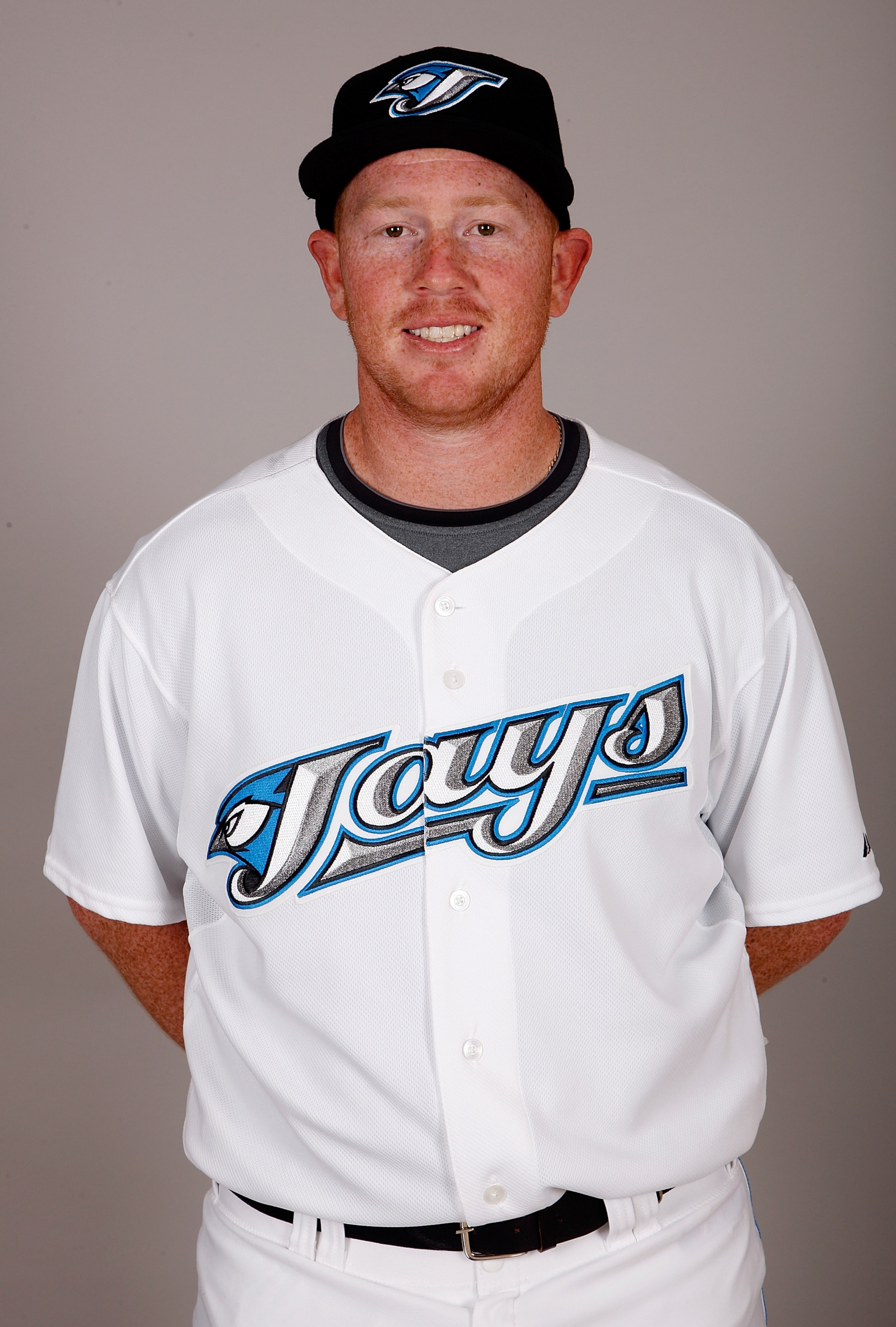 DUNEDIN, FL - FEBRUARY 23:  Jesse Litsch #51 of the Toronto Blue Jays poses during photo day at the Bobby Mattick Training Center at Englebert Complex on February 23, 2009 in Dunedin, Florida.  (Photo by J. Meric/Getty Images)