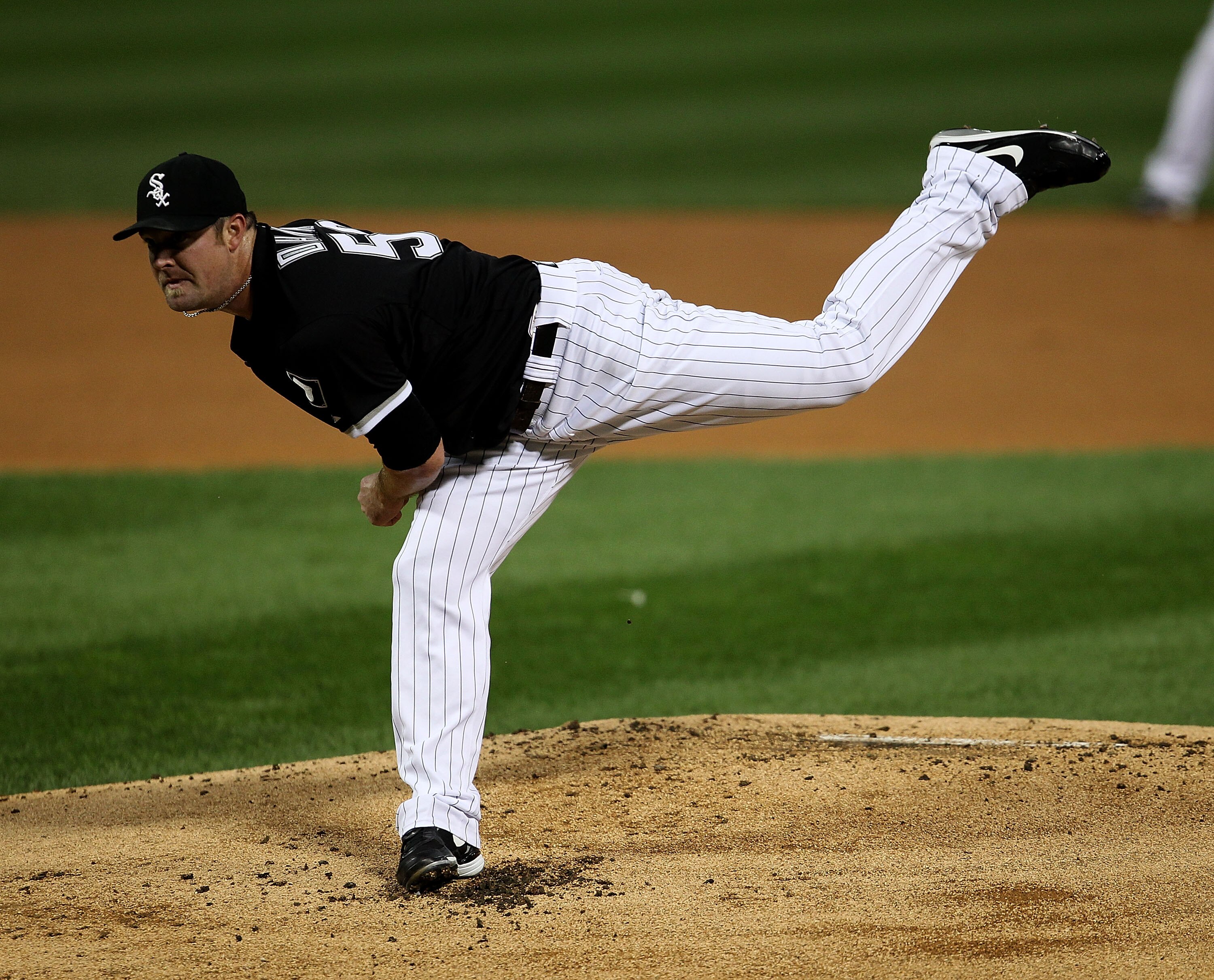 CHICAGO - SEPTEMBER 14: Starting pitcher John Danks #50 of the Chicago White Sox follows through after delivering the ball against of the Minnesota Twins at U.S. Cellular Field on September 14, 2010 in Chicago, Illinois. (Photo by Jonathan Daniel/Getty Im