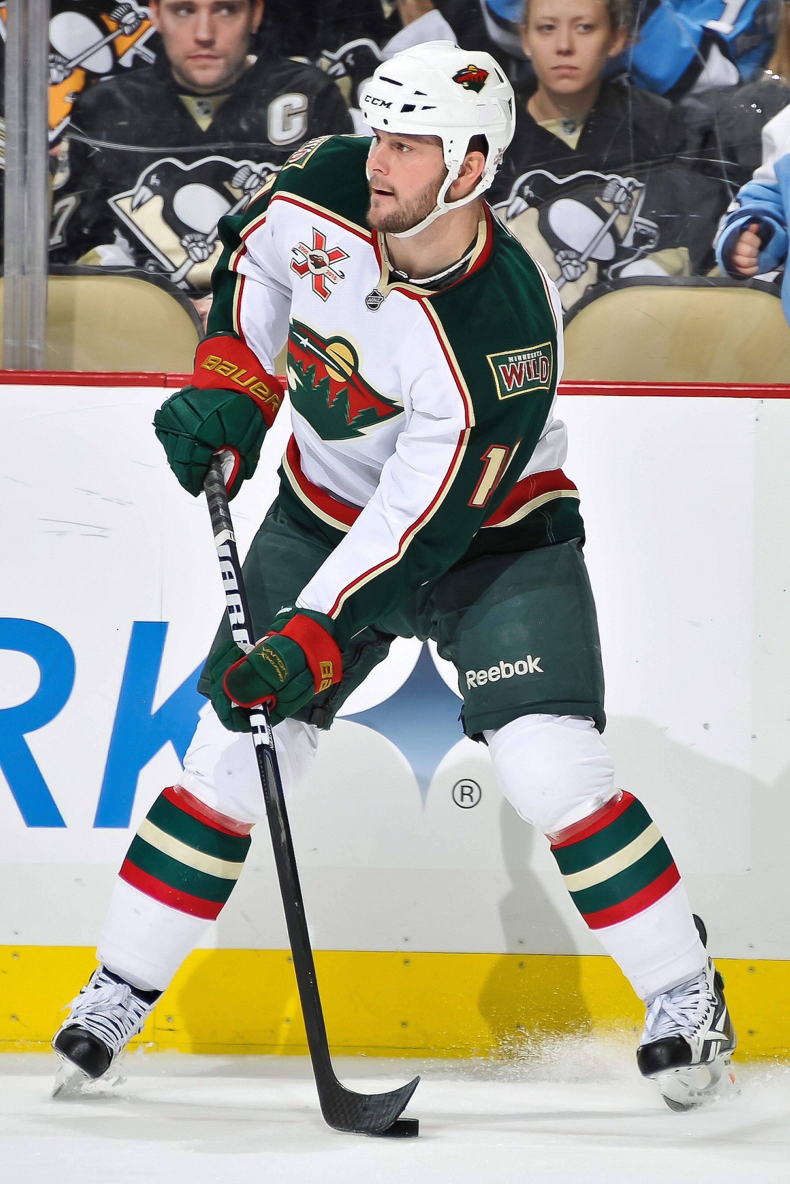 PITTSBURGH, PA - JANUARY 08: John Madden #11 of the Minnesota Wild skates with the puck against the Pittsburgh Penguins on January 8, 2011 at CONSOL Energy Center in Pittsburgh, Pennsylvania. (Photo by Jamie Sabau/Getty Images) PITTSBURGH, PA - JANUARY 08: John Madden #11 of the Minnesota Wild skates with the puck against the Pittsburgh Penguins on January 8, 2011 at CONSOL Energy Center in Pittsburgh, Pennsylvania. (Photo by Jamie Sabau/Getty Images)