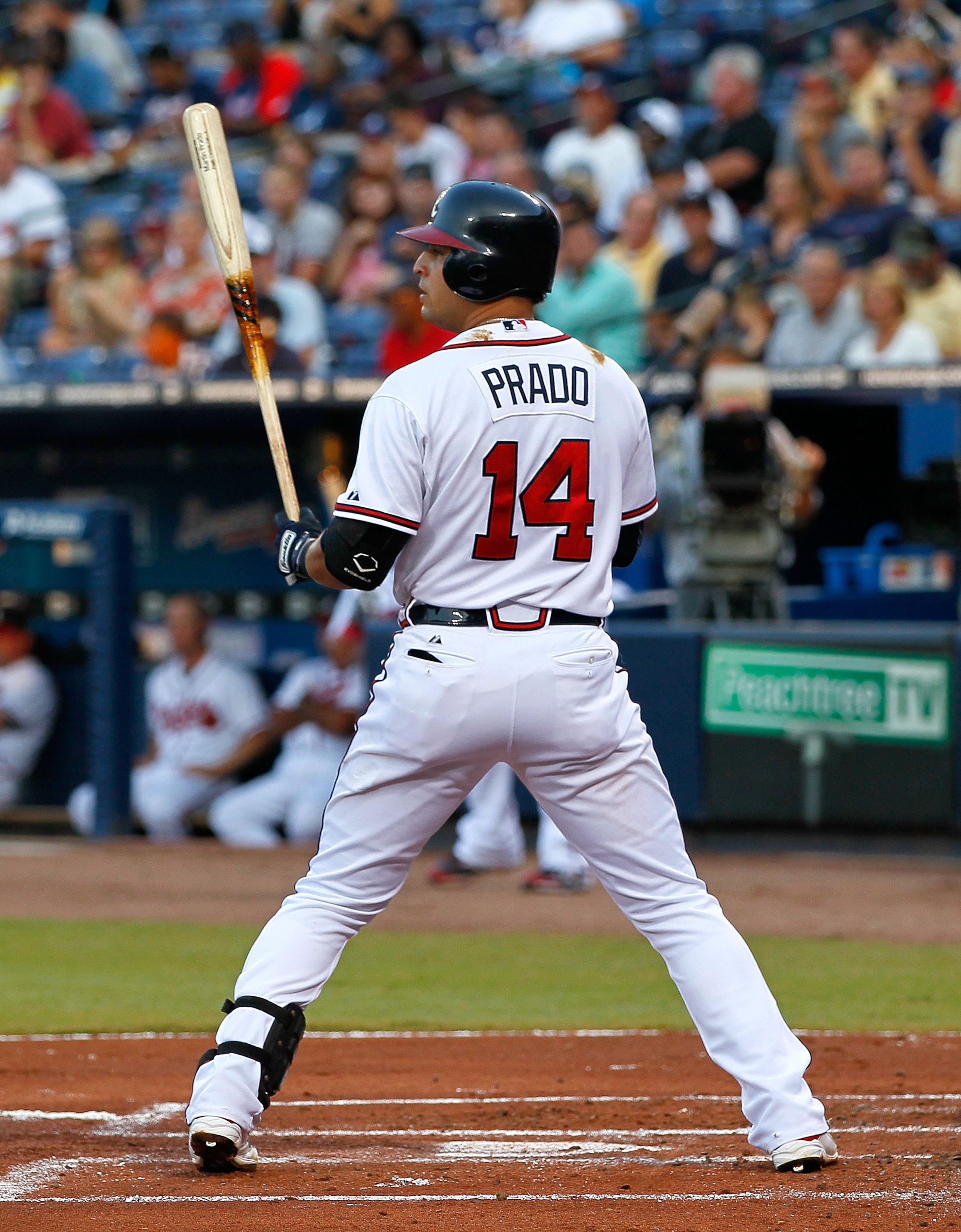 ATLANTA - SEPTEMBER 01:  Martin Prado #14 of the Atlanta Braves against the New York Mets at Turner Field on September 1, 2010 in Atlanta, Georgia.  (Photo by Kevin C. Cox/Getty Images)
