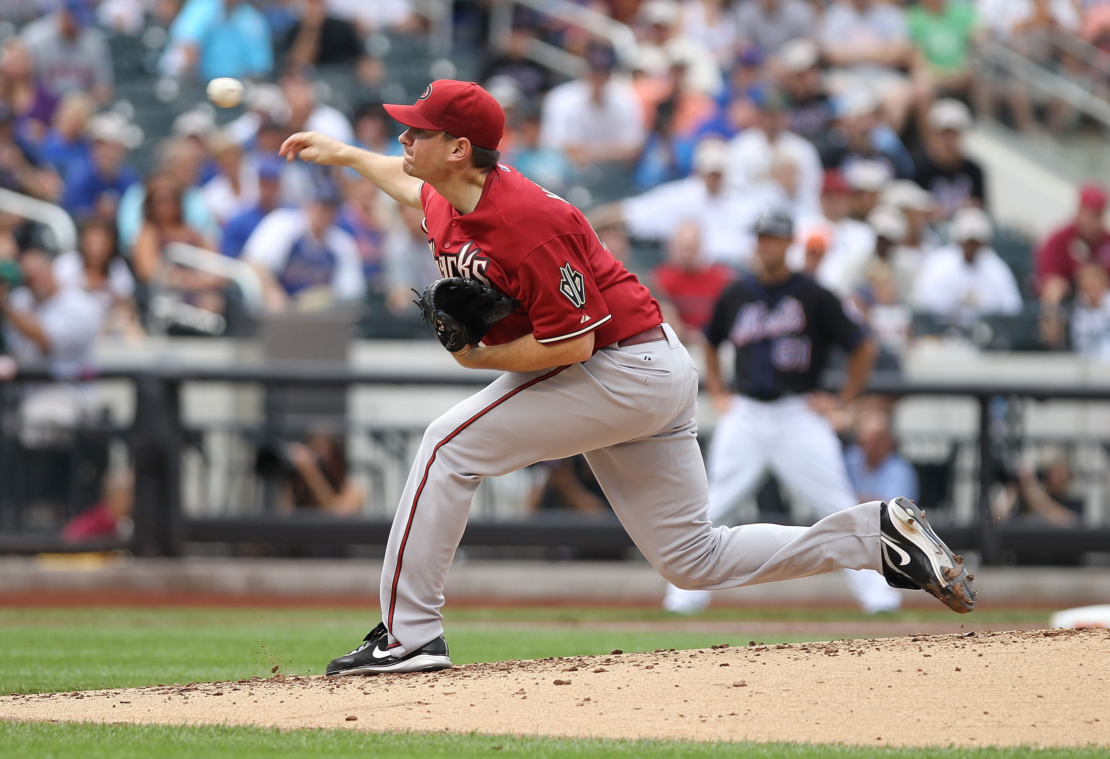 NEW YORK - AUGUST 01: Daniel Hudson #41 of the Arizona Diamondbacks pitches against the New York Mets at Citi Field on August 1, 2010 in the Flushing neighborhood of the Queens borough of New York City.  (Photo by Nick Laham/Getty Images)