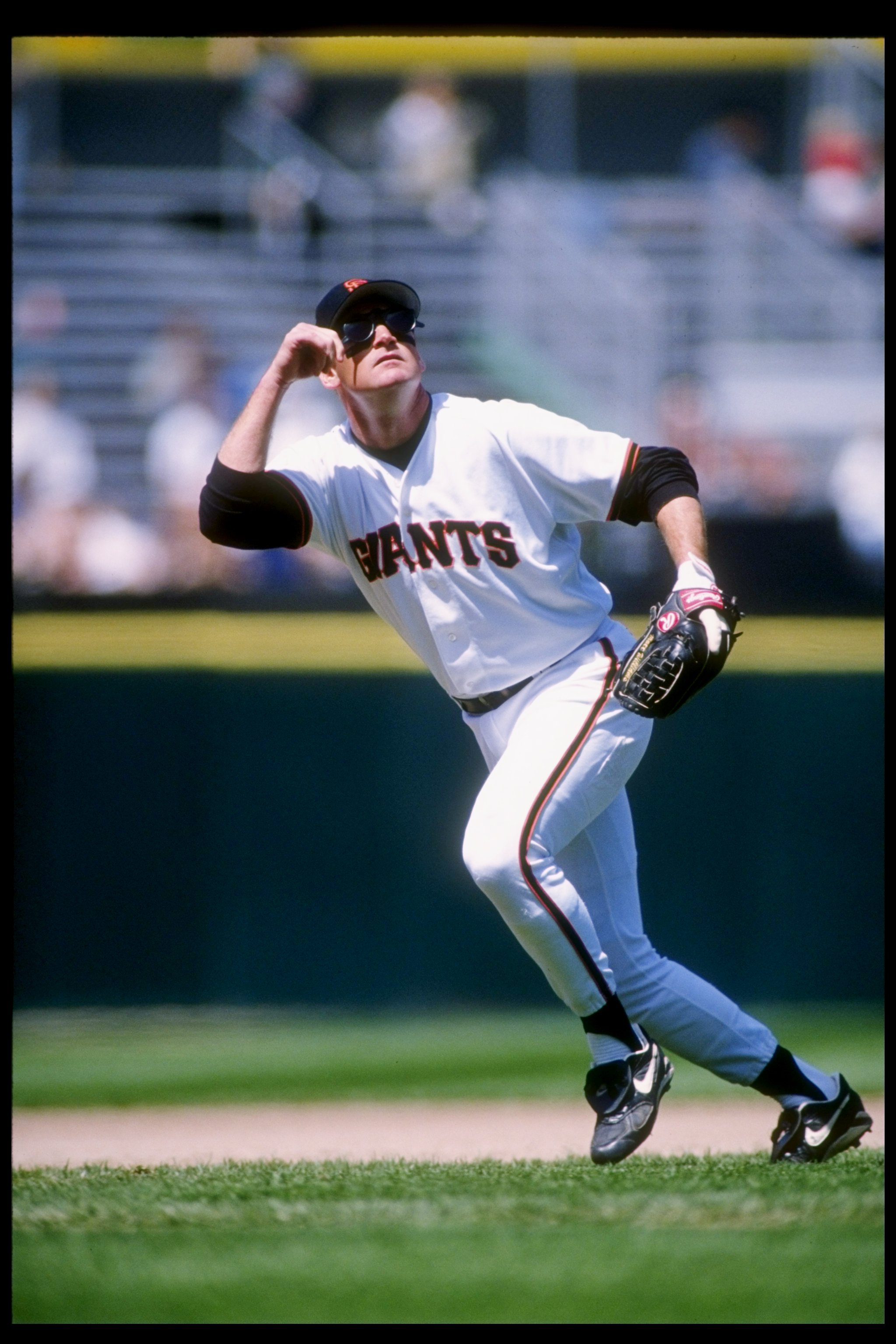 20 May 1995:  Infielder Matt Williams of the San Francisco Giants runs to catch a pop up during a game against the St. Louis Cardinals at Candlestick Park in San Francisco, California.  The Giants won the game 10-7. Mandatory Credit: Otto Greule  /Allspor