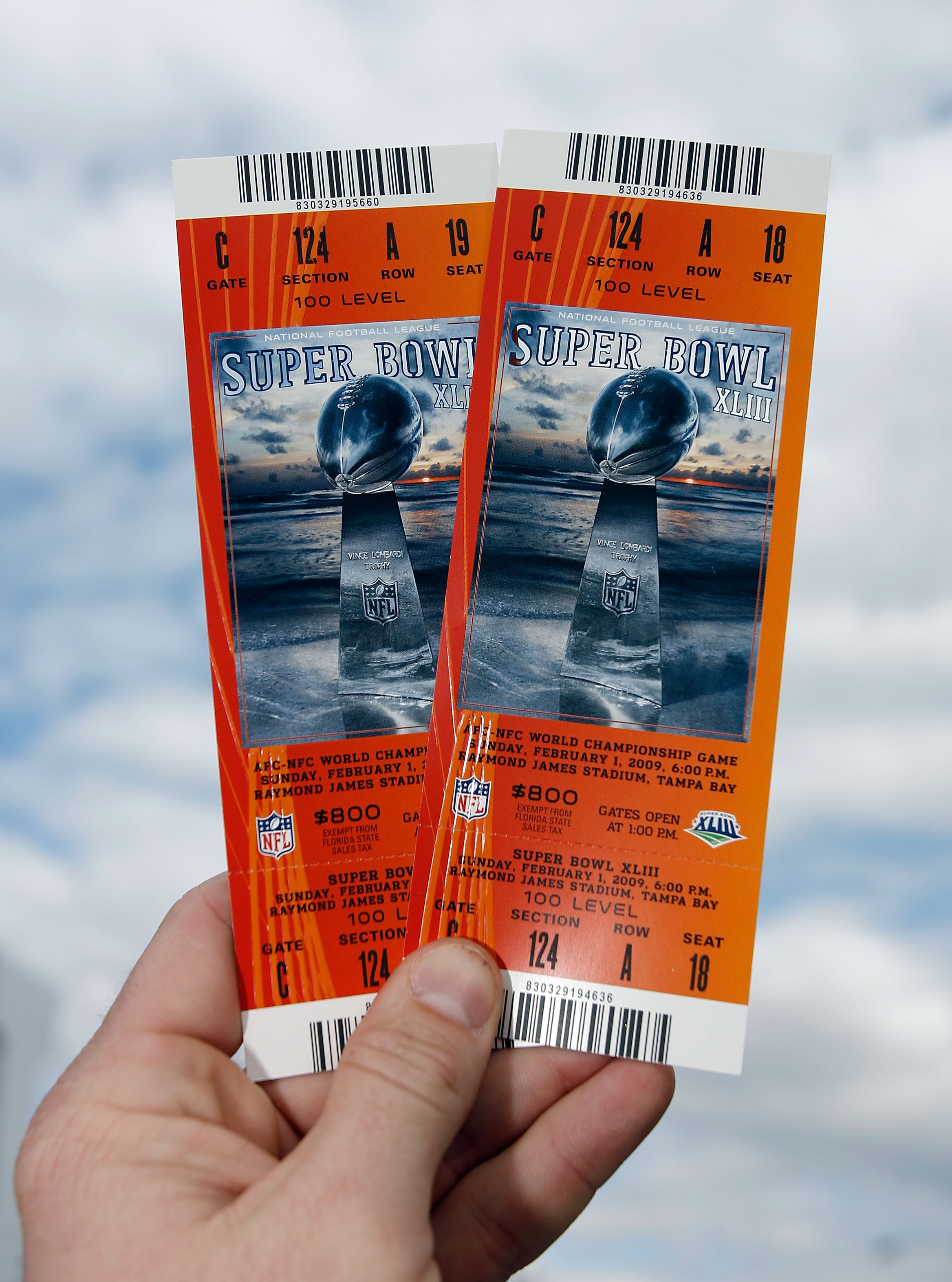 cost of 50 yard line super bowl tickets