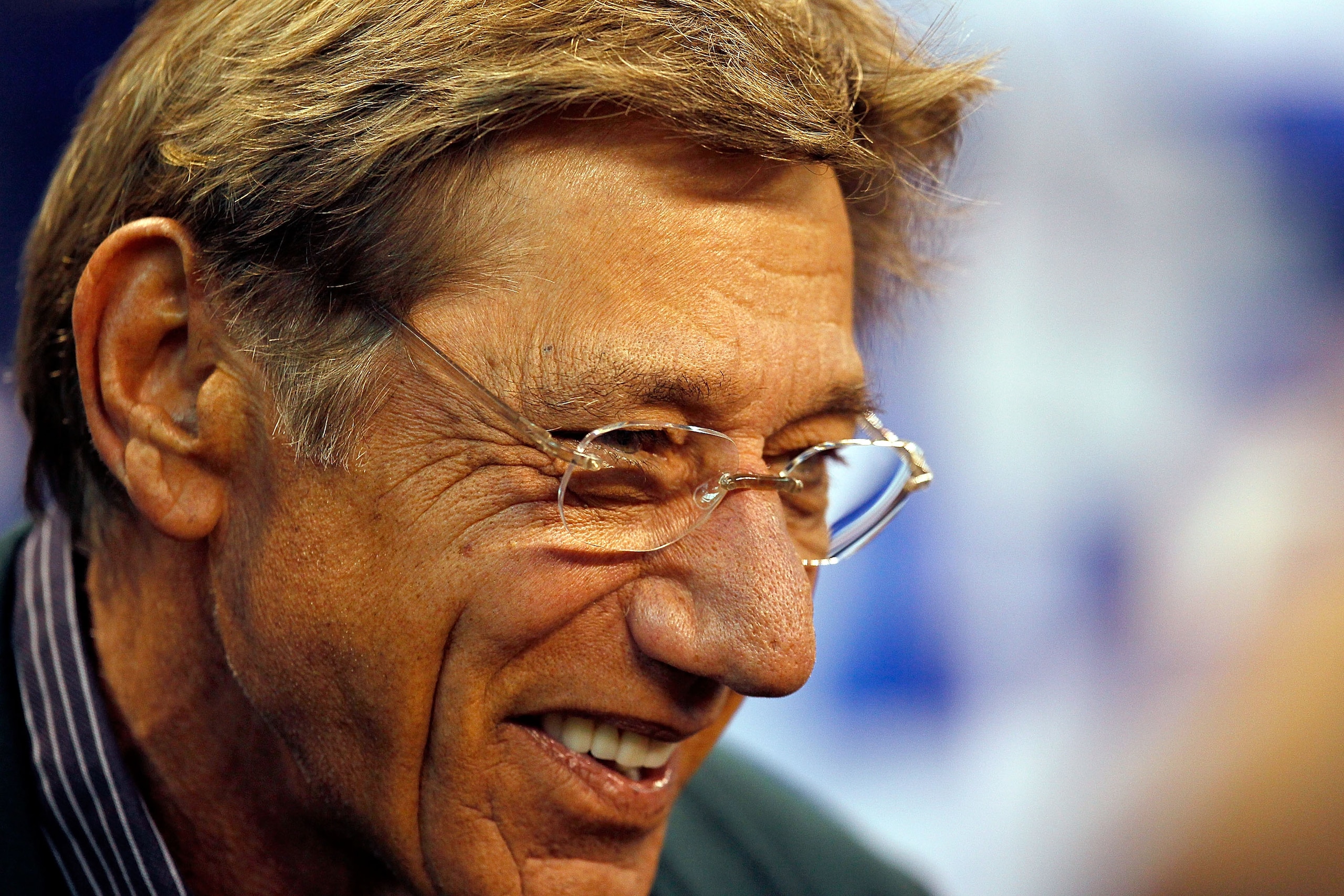 INDIANAPOLIS - JANUARY 24: Joe Namath, former Jets quarterback, looks on from the sidelines before the New York Jets take on the Indianapolis Colts during the AFC Championship Game at Lucas Oil Stadium on January 24, 2010 in Indianapolis, Indiana. (Pho INDIANAPOLIS - JANUARY 24: Joe Namath, former Jets quarterback, looks on from the sidelines before the New York Jets take on the Indianapolis Colts during the AFC Championship Game at Lucas Oil Stadium on January 24, 2010 in Indianapolis, Indiana. (Pho