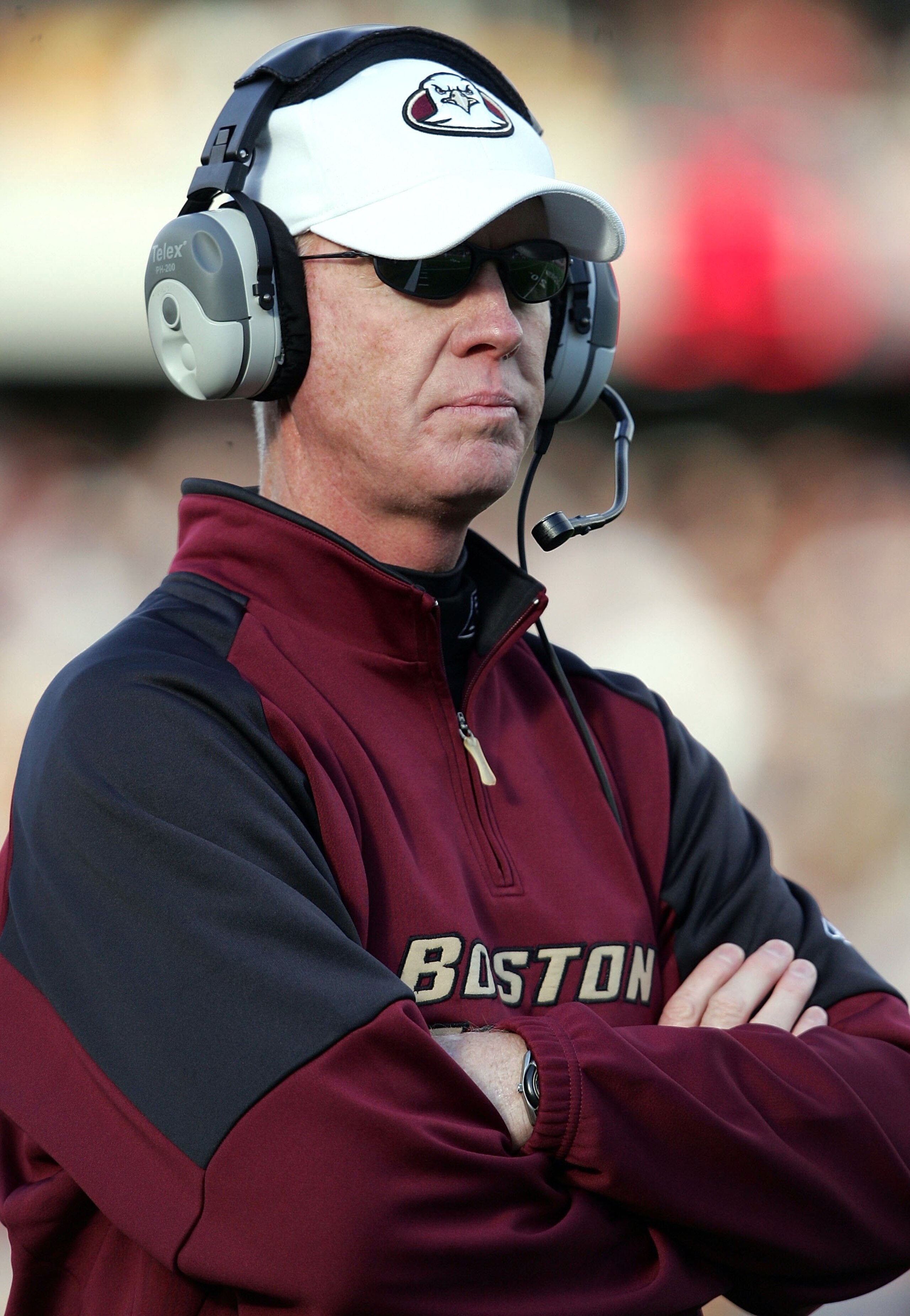 CHESTNUT HILL, MA - NOVEMBER 18:  Head coach Tom O'Brien of the Boston College Eagles looks on from the sideline in the second half against the Maryland Terrapins on November 18, 2006 at Alumni Stadium in Chestnut Hill, Massachusetts. Boston College defea