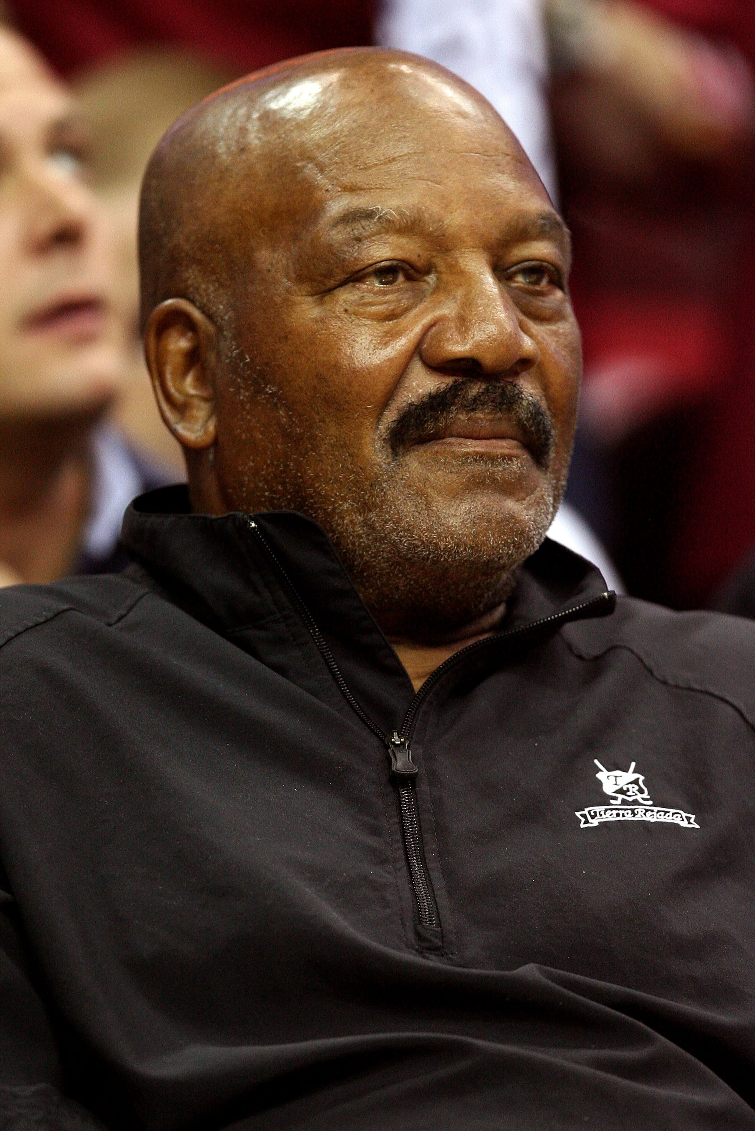 CLEVELAND - MAY 20: Hall of fame football player Jim Brown attends Game One of the Eastern Conference Finals between the Cleveland Cavaliers and the Orlando Magic during the 2009 Playoffs at Quicken Loans Arena on May 20, 2009 in Cleveland, Ohio. NOTE TO