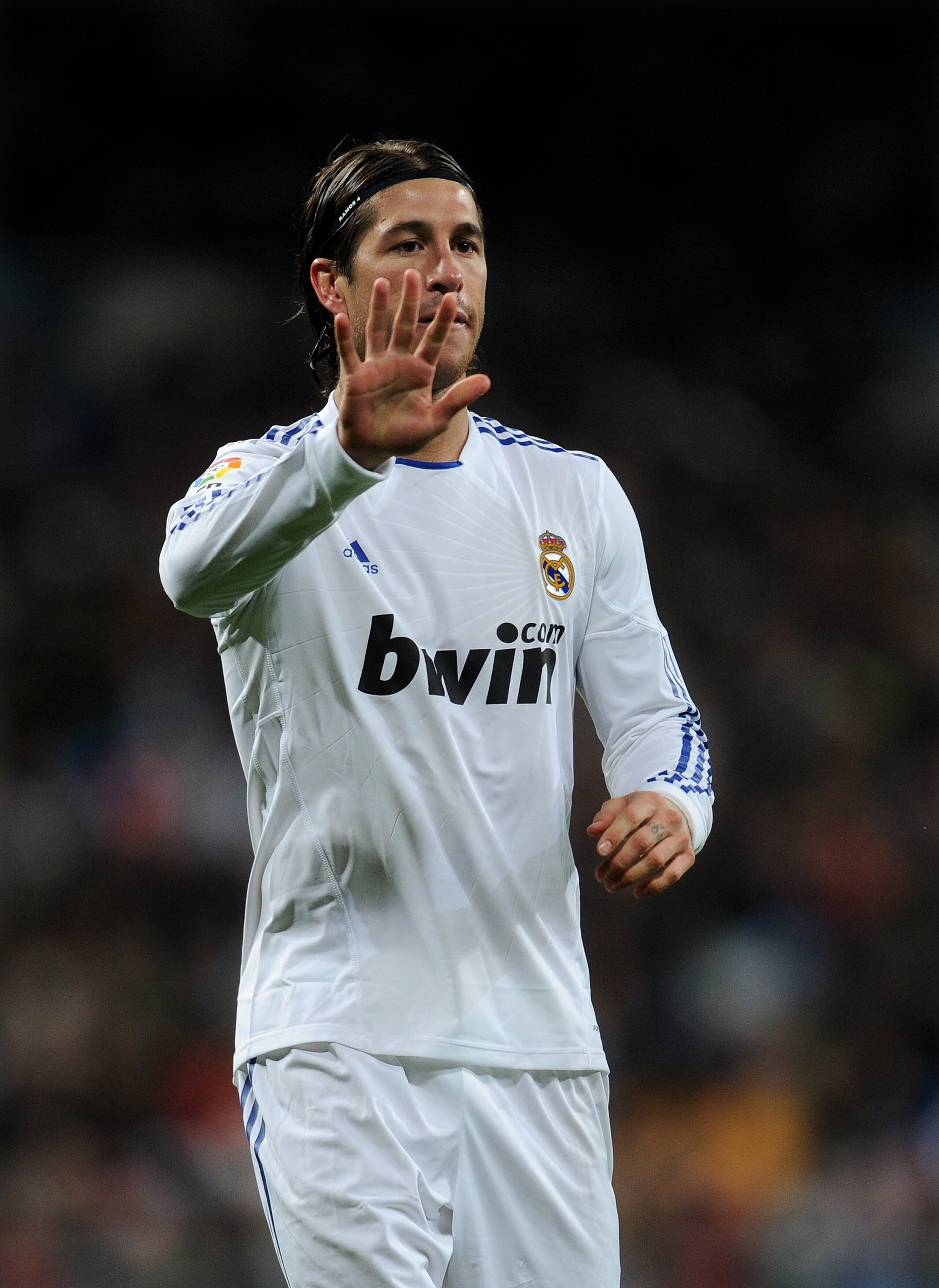 MADRID, SPAIN - JANUARY 23: Sergio Ramos of Real Madrid gestures during the la liga match between Real Madrid and Mallorca at Estadio Santiago Bernabeu on January 23, 2011 in Madrid, Spain. (Photo by Jasper Juinen/Getty Images) MADRID, SPAIN - JANUARY 23: Sergio Ramos of Real Madrid gestures during the la liga match between Real Madrid and Mallorca at Estadio Santiago Bernabeu on January 23, 2011 in Madrid, Spain. (Photo by Jasper Juinen/Getty Images)