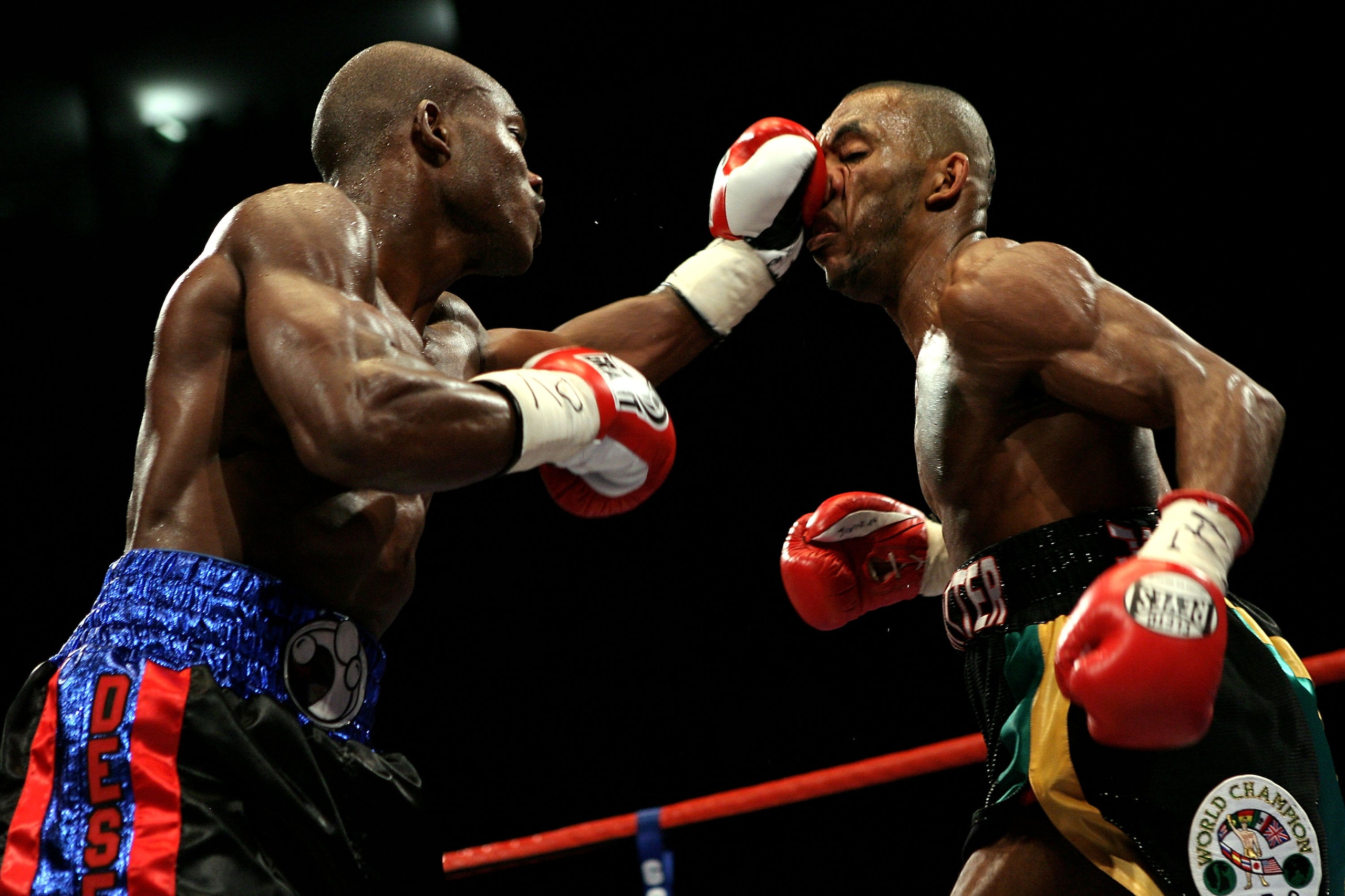 NOTTINGHAM, ENGLAND - MAY 10: Timothy Bradley (L) hits Junior Witter with a left jab during their WBC Light Welterweight fight on May 10, 2008 at Nottingham Ice Arena in Nottingham, England. (Photo by John Gichigi/Getty Images) NOTTINGHAM, ENGLAND - MAY 10: Timothy Bradley (L) hits Junior Witter with a left jab during their WBC Light Welterweight fight on May 10, 2008 at Nottingham Ice Arena in Nottingham, England. (Photo by John Gichigi/Getty Images)