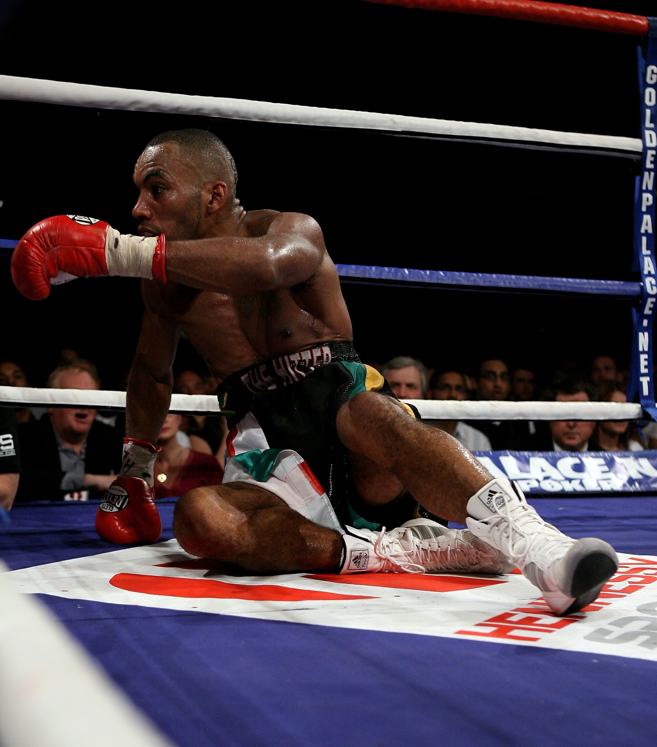 NOTTINGHAM, ENGLAND - MAY 10: Junior Witter is knocked down by Timothy Bradley during their WBC Light Welterweight fight on May 10, 2008 at Nottingham Ice Arena in Nottingham, England. (Photo by John Gichigi/Getty Images) NOTTINGHAM, ENGLAND - MAY 10: Junior Witter is knocked down by Timothy Bradley during their WBC Light Welterweight fight on May 10, 2008 at Nottingham Ice Arena in Nottingham, England. (Photo by John Gichigi/Getty Images)