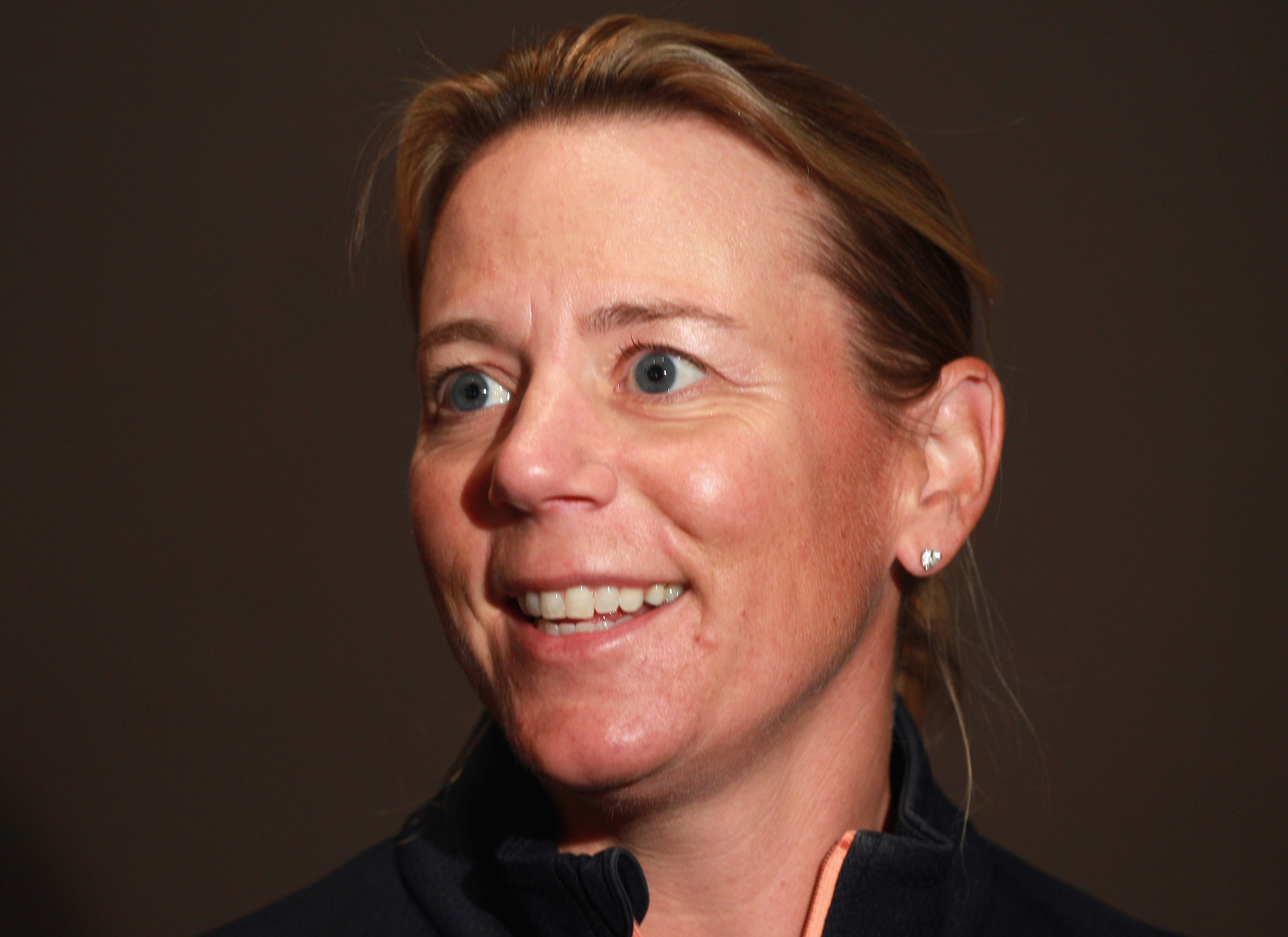 ORLANDO, FL - DECEMBER 02:  Annika Sorenstam speaks to the media during the first round of the LPGA Tour Championship at the Grand Cypress Resort on December 2, 2010 in Orlando, Florida.  (Photo by Scott Halleran/Getty Images)