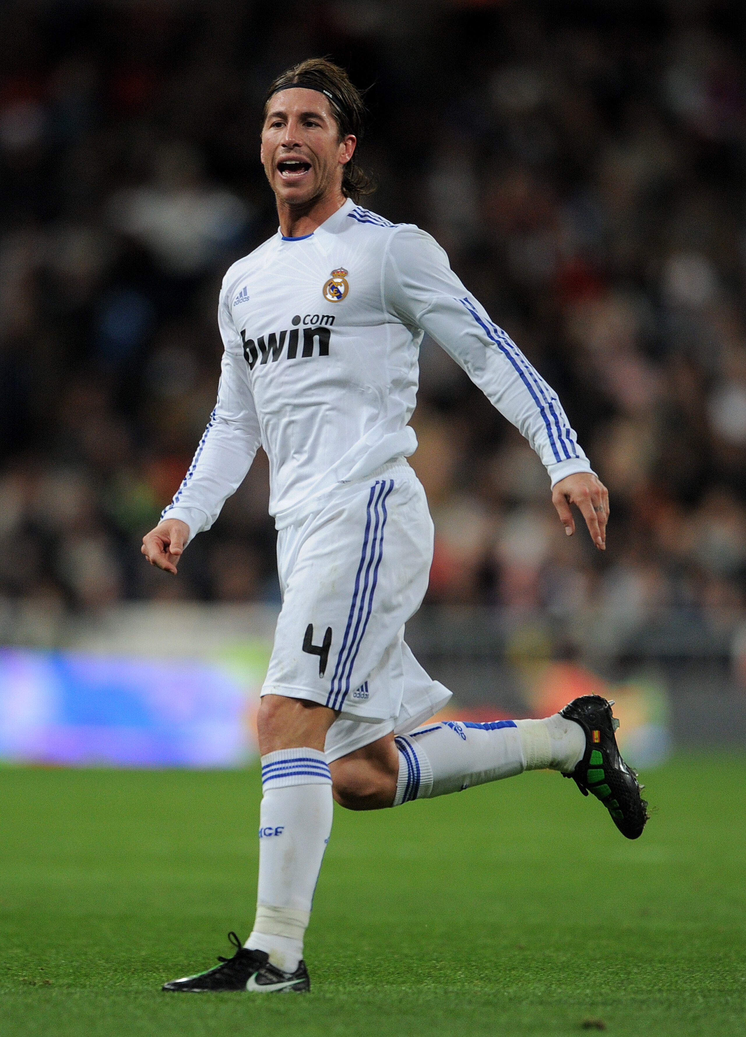 MADRID, SPAIN - JANUARY 23:  Sergio Ramos of Real Madrid reacts during the la liga match between Real Madrid and Mallorca at Estadio Santiago Bernabeu on January  23, 2011 in Madrid, Spain.  (Photo by Jasper Juinen/Getty Images)