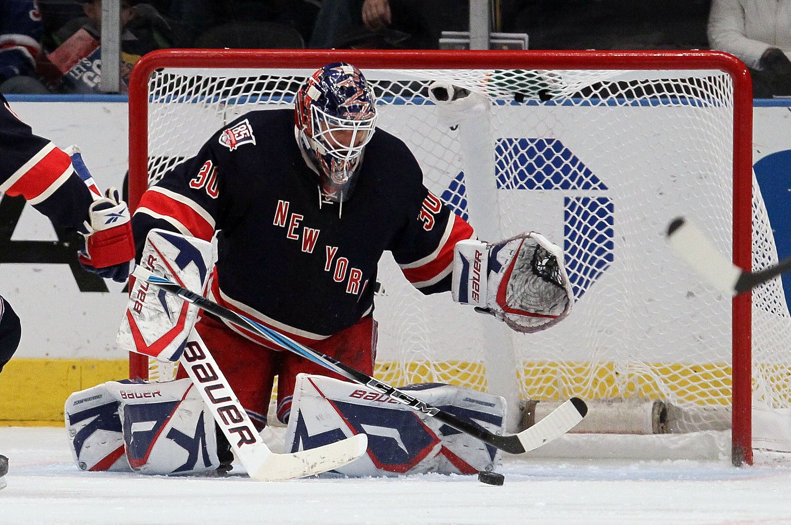NEW YORK, NY - JANUARY 11:  Henrik Lundqvist #30 of the New York Rangers skates against the Montreal Canadiens on January 11, 2011 at Madison Square Garden in New York City. Montreal defeated the Rangers 2-1.  (Photo by Jim McIsaac/Getty Images)
