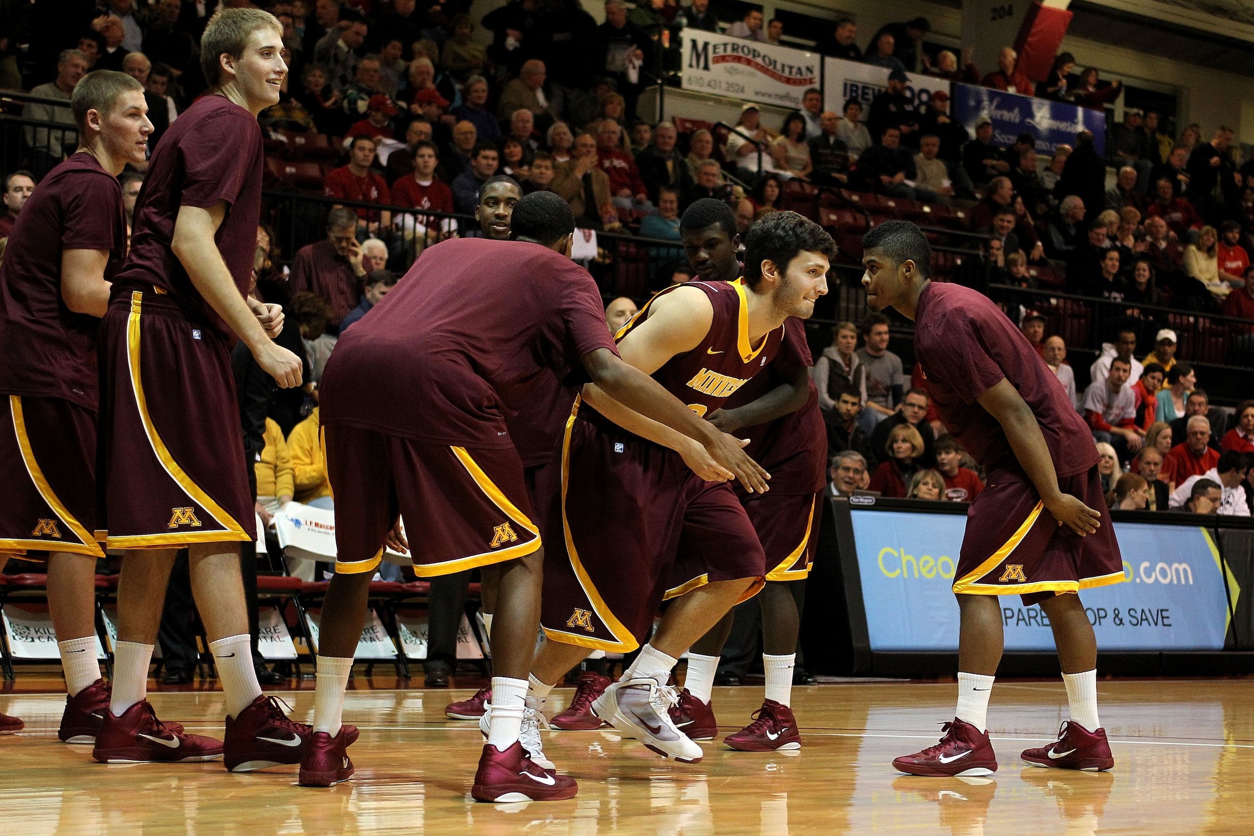 PHILADELPHIA, PA - DECEMBER 08:  Blake Hoffarber #24 of the Minnesota Golden Gophers takes the court during player introductions against the St. Joseph's Hawks at Michael J. Hagan Arena on December 8, 2010 in Philadelphia, Pennsylvania.  (Photo by Chris C
