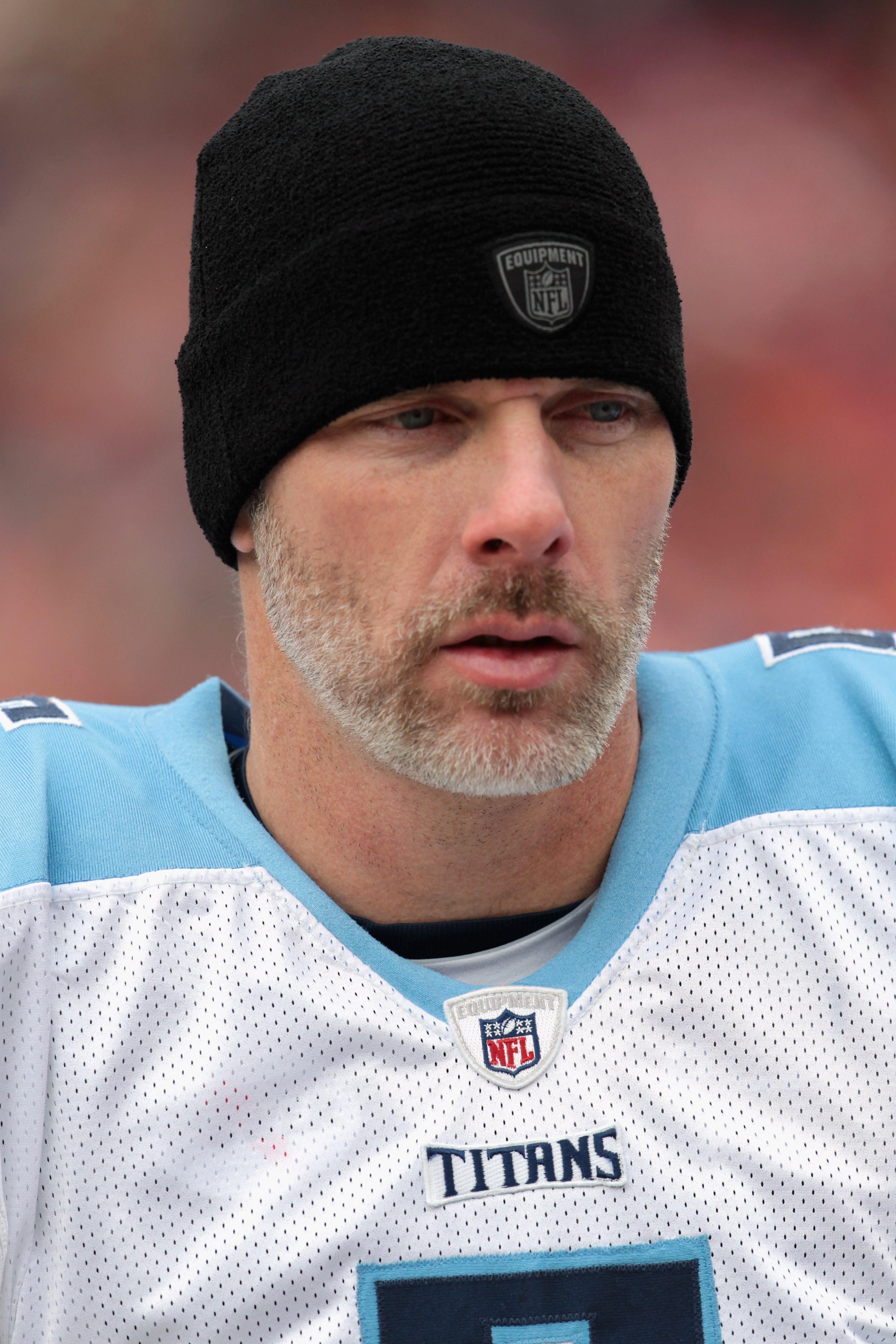 KANSAS CITY, MO - DECEMBER 26:  Quarterback Kerry Collins #5 of the Tennessee Titans warms-up prior to the start of the game against the Kansas City Chiefs on December 26, 2010 at Arrowhead Stadium in Kansas City, Missouri.  (Photo by Jamie Squire/Getty I
