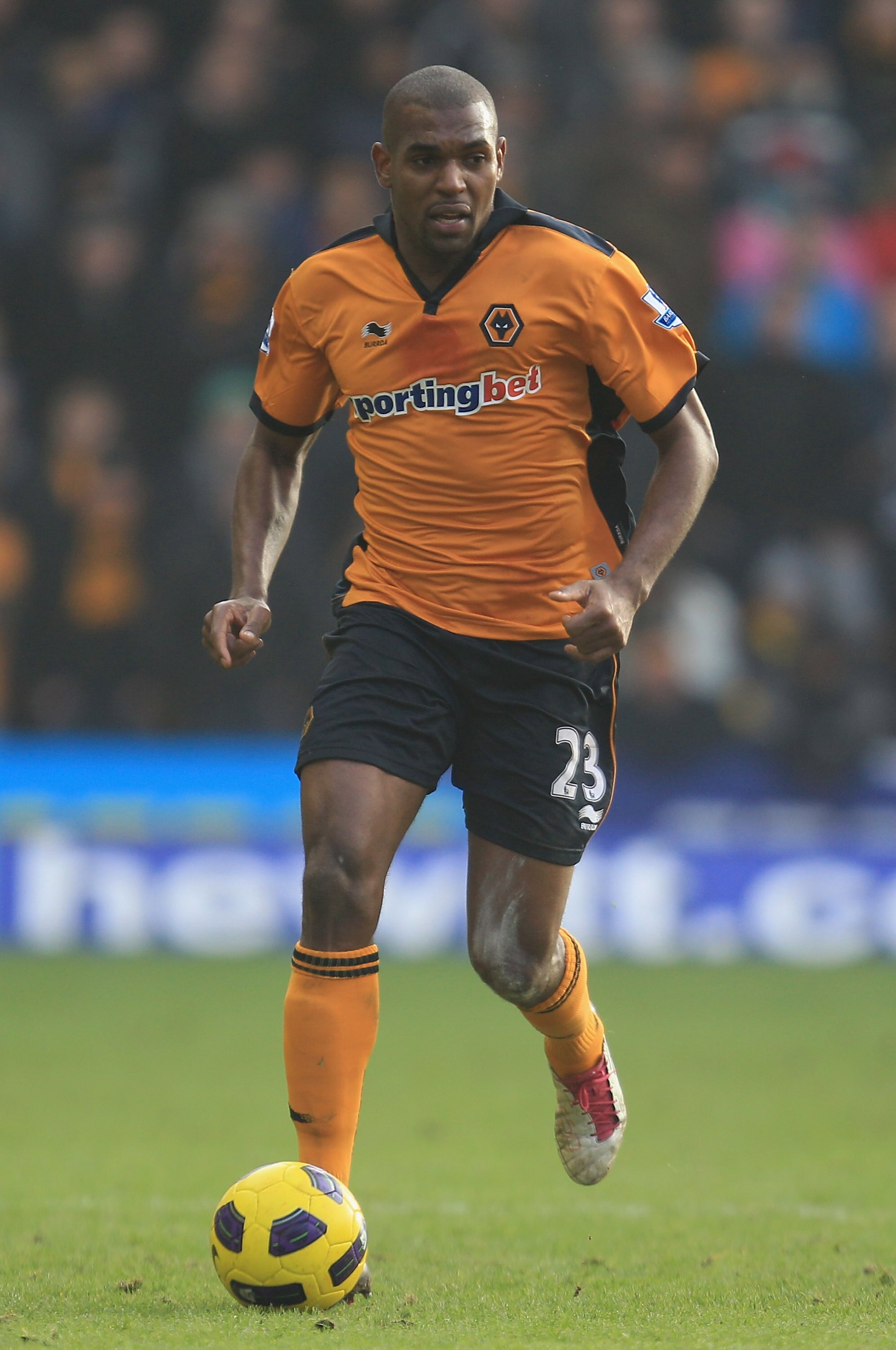 WOLVERHAMPTON, ENGLAND - JANUARY 22:   Ronald Zubar of Wolverhampton Wanderers in action during the Barclays Premier League match between Wolverhampton Wanderers and Liverpool at Molineux on January 22, 2011 in Wolverhampton, England.  (Photo by Mark Thom