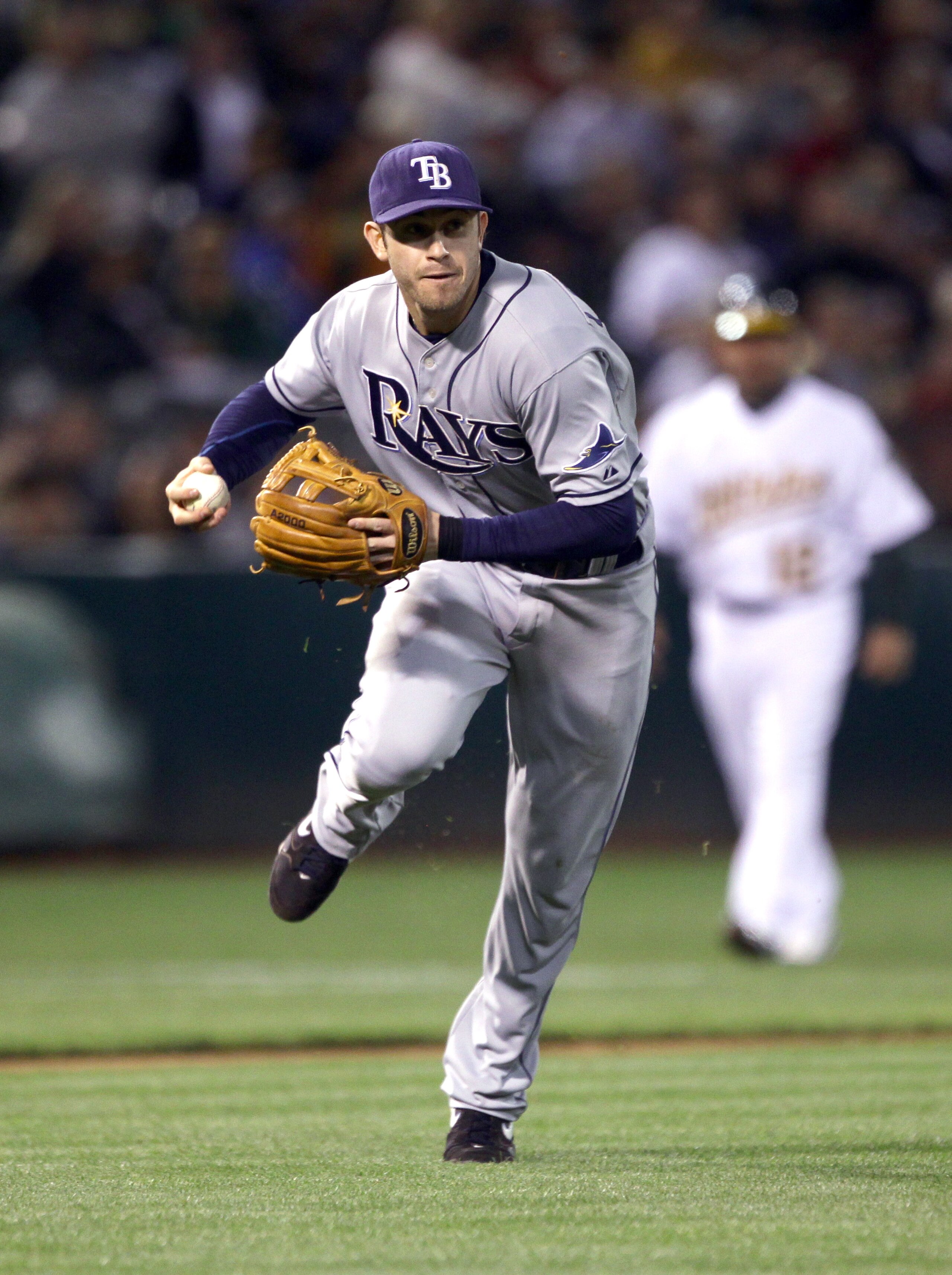 OAKLAND, CA - AUGUST 20:  Evan Longoria #3 of the Tampa Bay Rays in action against the Oakland Athletics at the Oakland-Alameda County Coliseum  on August 20, 2010 in Oakland, California.  (Photo by Ezra Shaw/Getty Images)