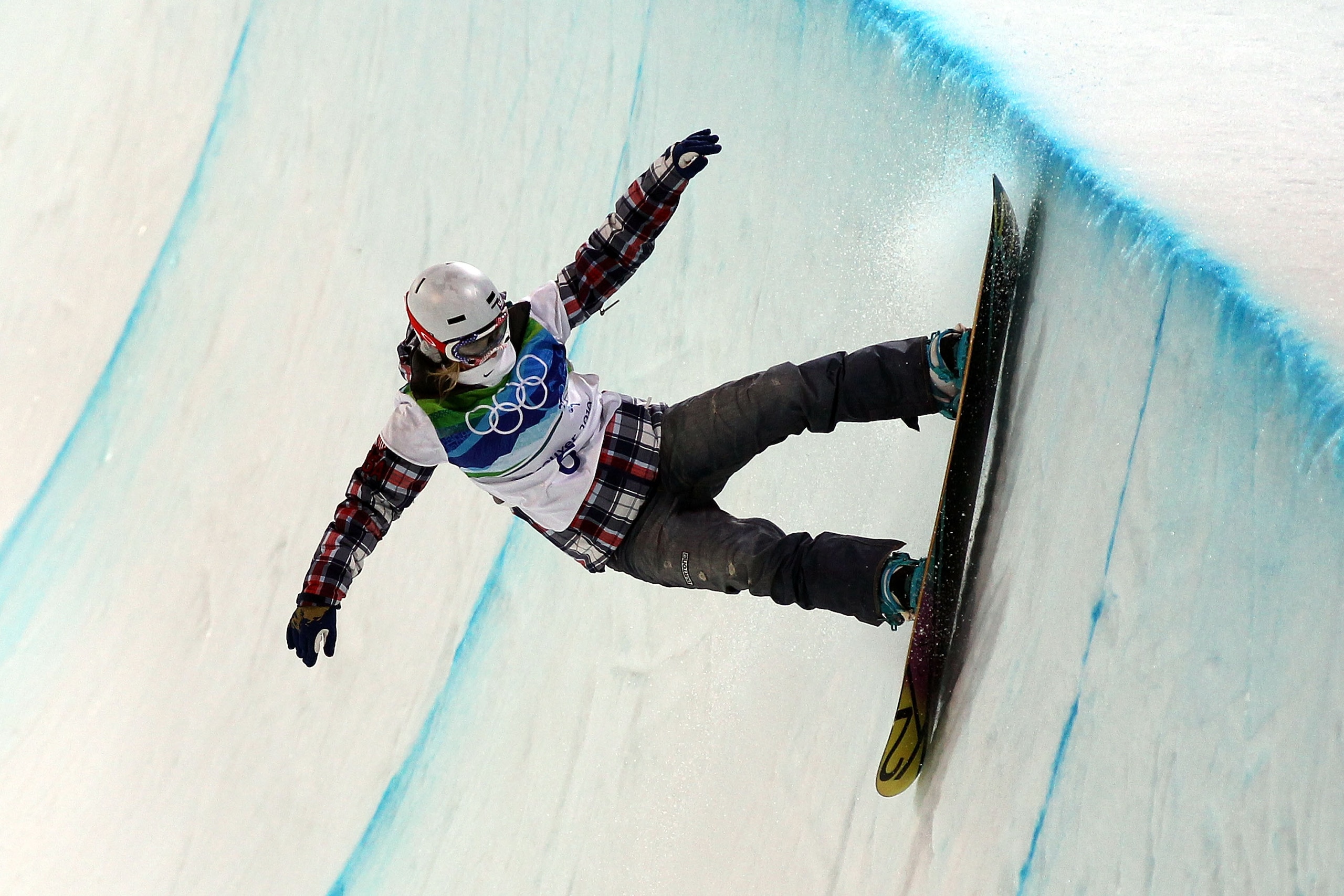 VANCOUVER, BC - FEBRUARY 18:  Gretchen Bleiler of the United States competes in the women's snowboard halfpipe final on day seven of the Vancouver 2010 Winter Olympics at Cypress Snowboard & Ski-Cross Stadium on February 18, 2010 in Vancouver, Canada.  (P