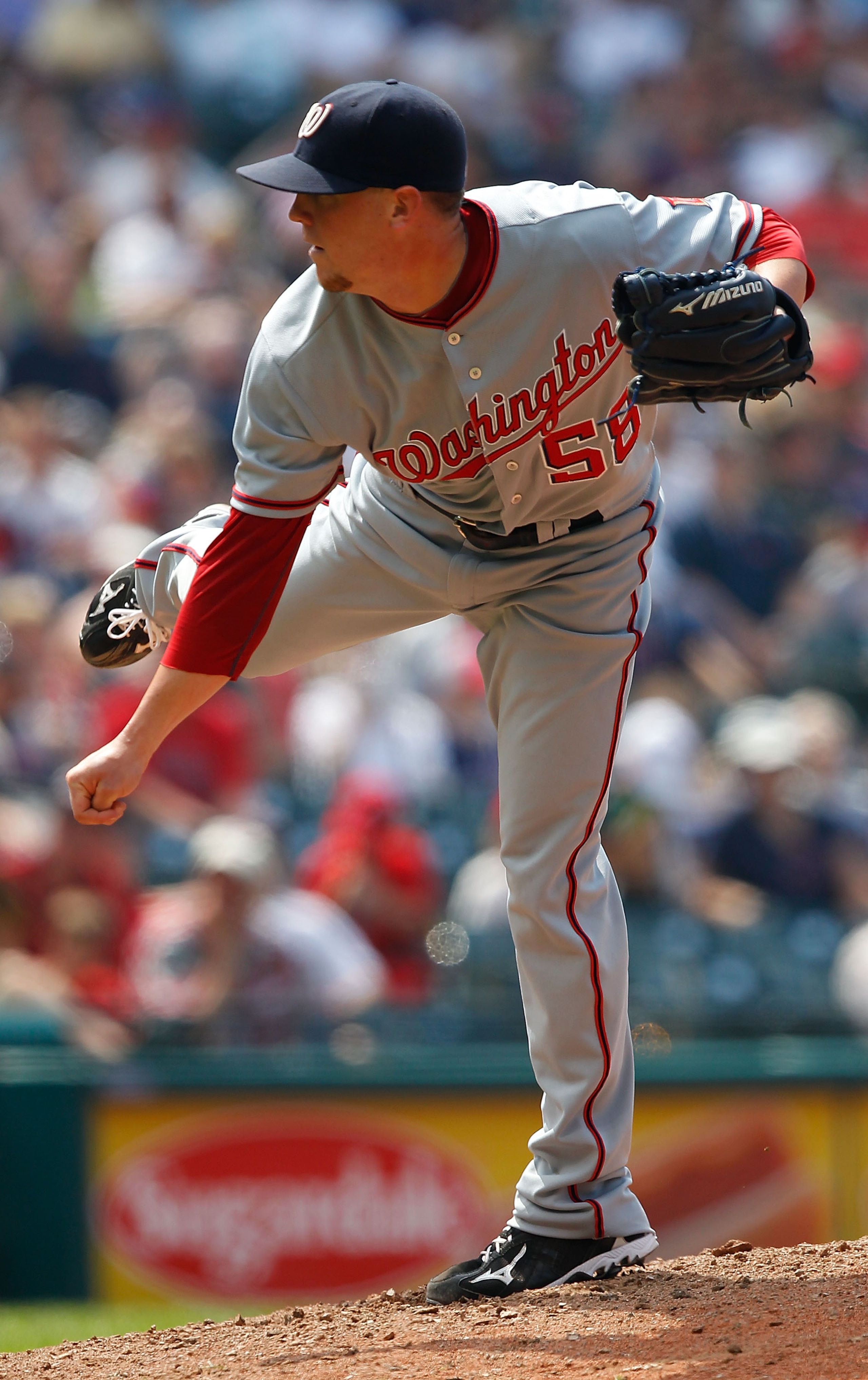 CLEVELAND - JUNE 13: Drew Storen #58 of the Washington Nationals pitches against the Cleveland Indians during the game on June 13, 2010 at Progressive Field in Cleveland, Ohio. (Photo by Jared Wickerham/Getty Images) CLEVELAND - JUNE 13: Drew Storen #58 of the Washington Nationals pitches against the Cleveland Indians during the game on June 13, 2010 at Progressive Field in Cleveland, Ohio. (Photo by Jared Wickerham/Getty Images)
