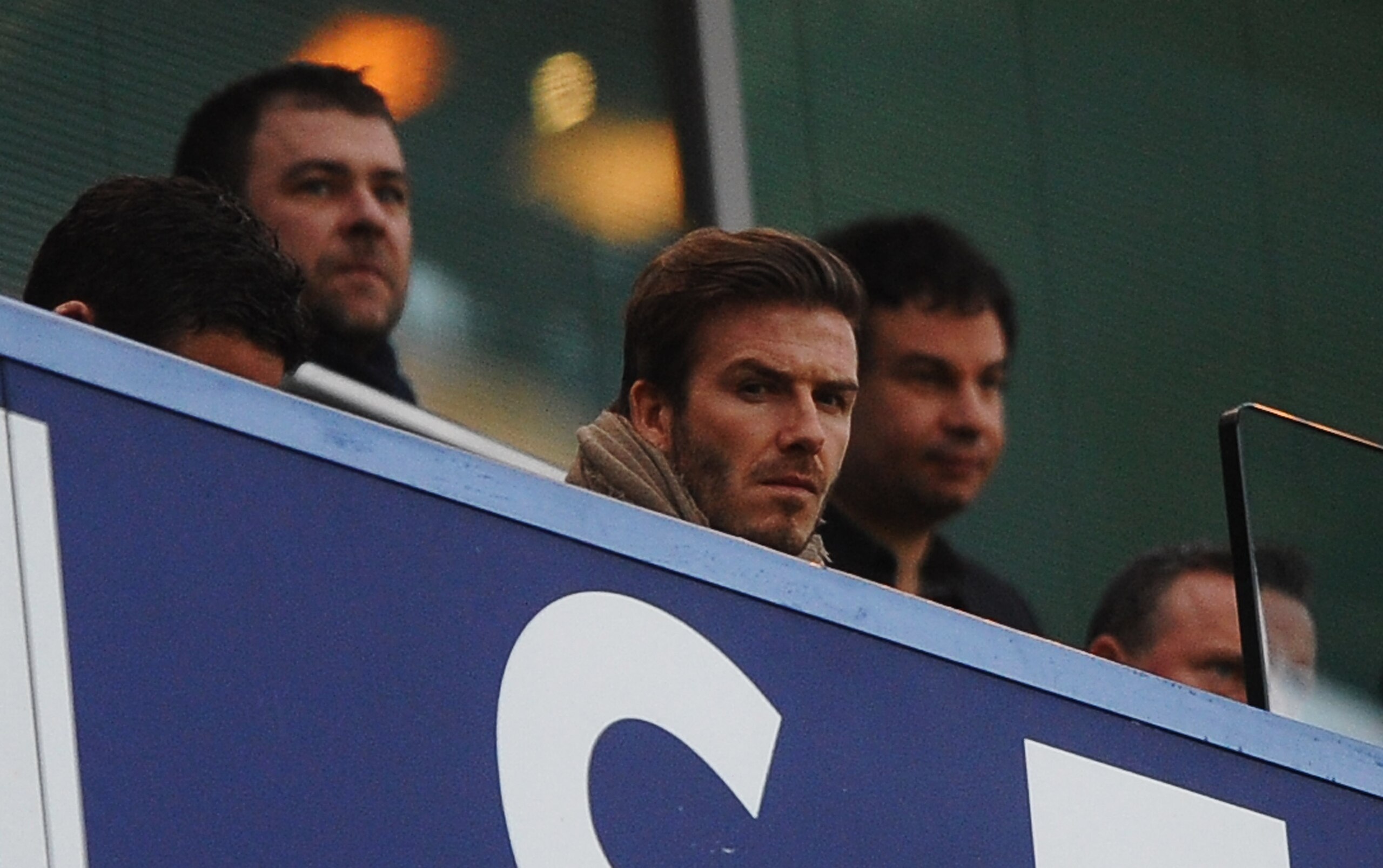LONDON, ENGLAND - FEBRUARY 06: David Beckham looks on during the Barclays Premier League match between Chelsea and Liverpool at Stamford Bridge on February 6, 2011 in London, England. (Photo by Laurence Griffiths/Getty Images) LONDON, ENGLAND - FEBRUARY 06: David Beckham looks on during the Barclays Premier League match between Chelsea and Liverpool at Stamford Bridge on February 6, 2011 in London, England. (Photo by Laurence Griffiths/Getty Images)