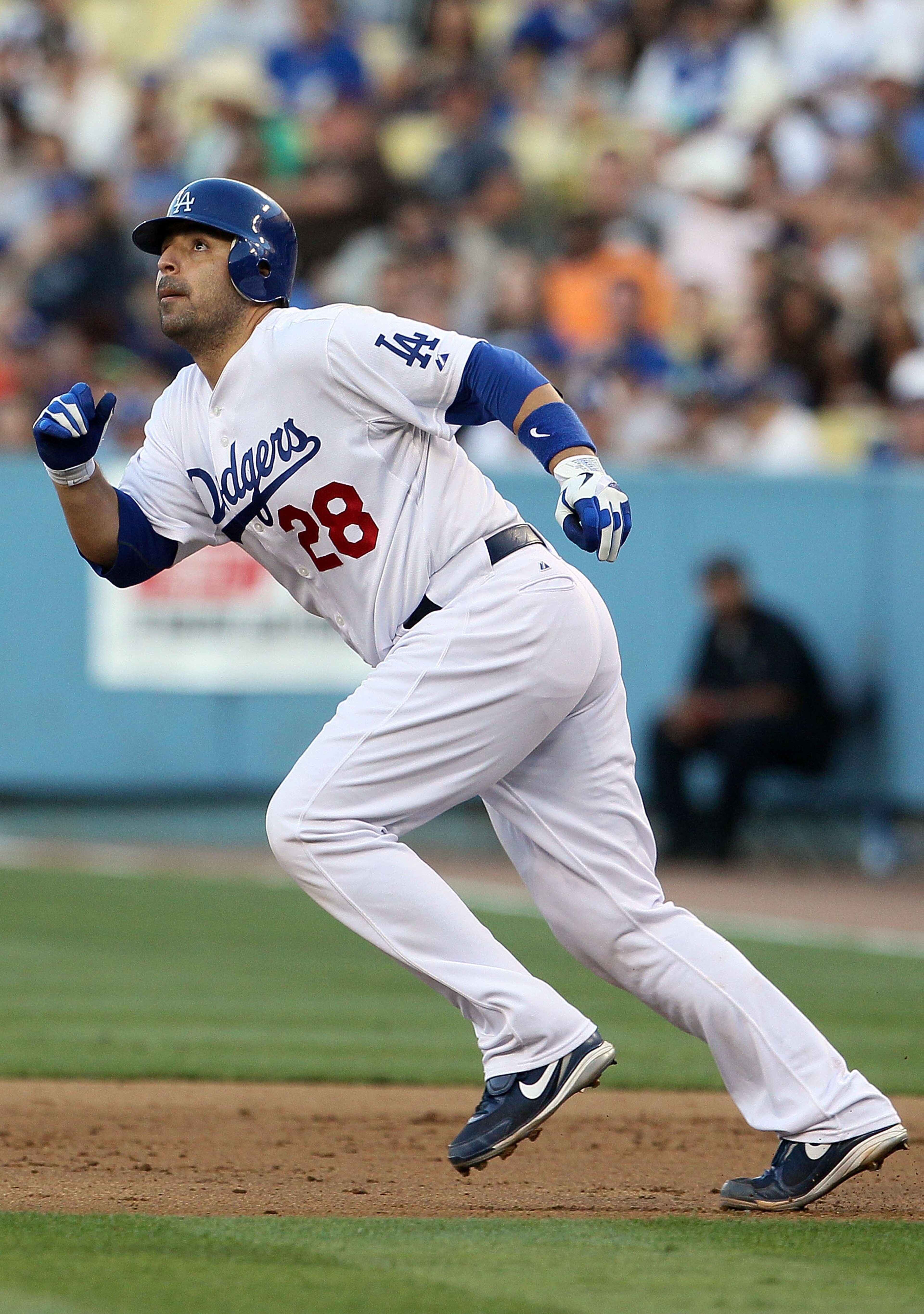 LOS ANGELES, CA - SEPTEMBER 05: Rod Barajas #28 of the Los Angeles Dodgers plays against the San Francisco Giants during the game at Dodger Stadium on September 5, 2010 in Los Angeles, California. (Photo by Jeff Gross/Getty Images) LOS ANGELES, CA - SEPTEMBER 05: Rod Barajas #28 of the Los Angeles Dodgers plays against the San Francisco Giants during the game at Dodger Stadium on September 5, 2010 in Los Angeles, California. (Photo by Jeff Gross/Getty Images)
