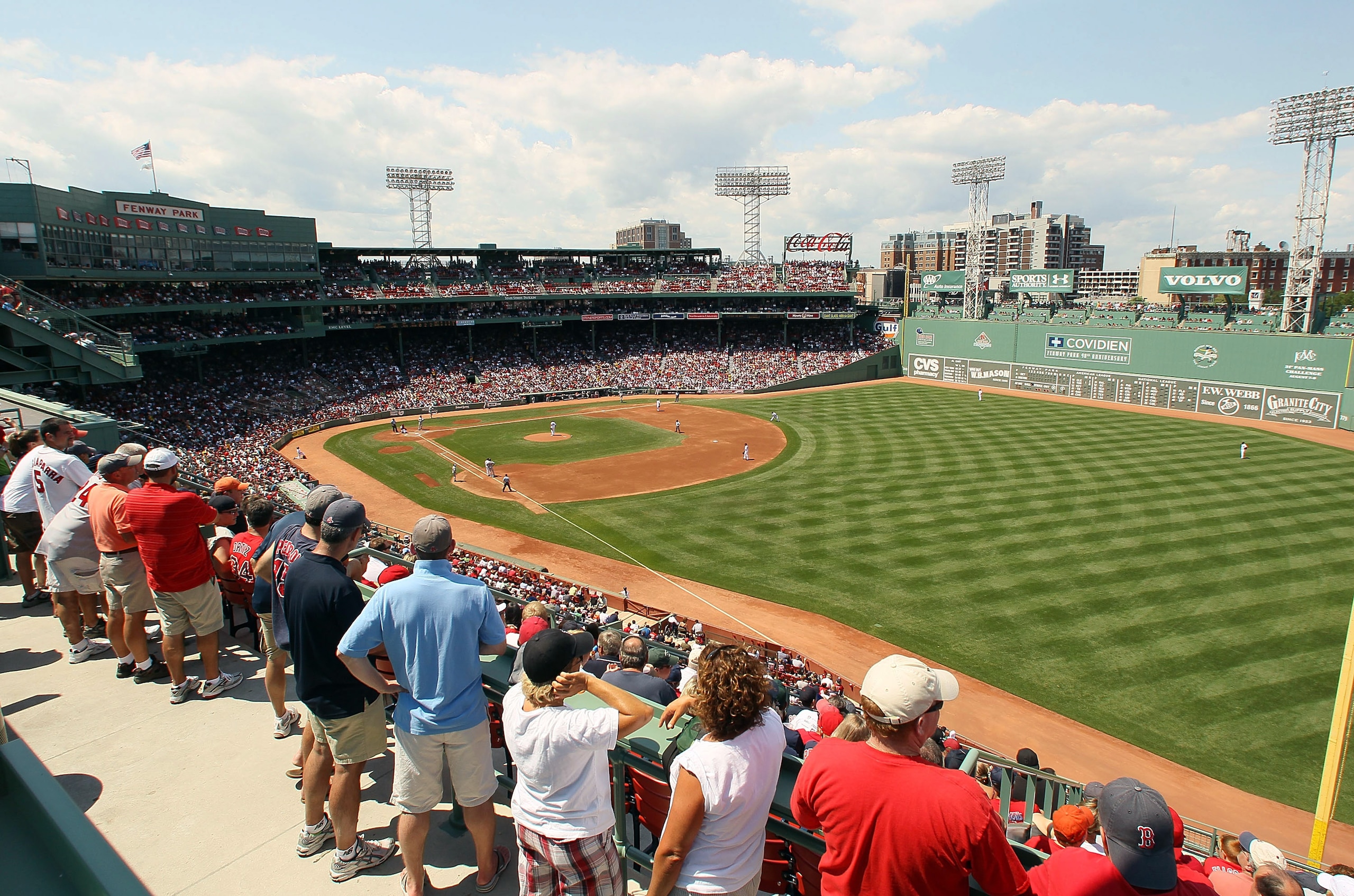 BOSTON - AUGUST 01:  A view from the right field during the game between the Detroit Tigers and the Boston Red Sox on August 1, 2010 at Fenway Park in Boston, Massachusetts.  (Photo by Elsa/Getty Images)