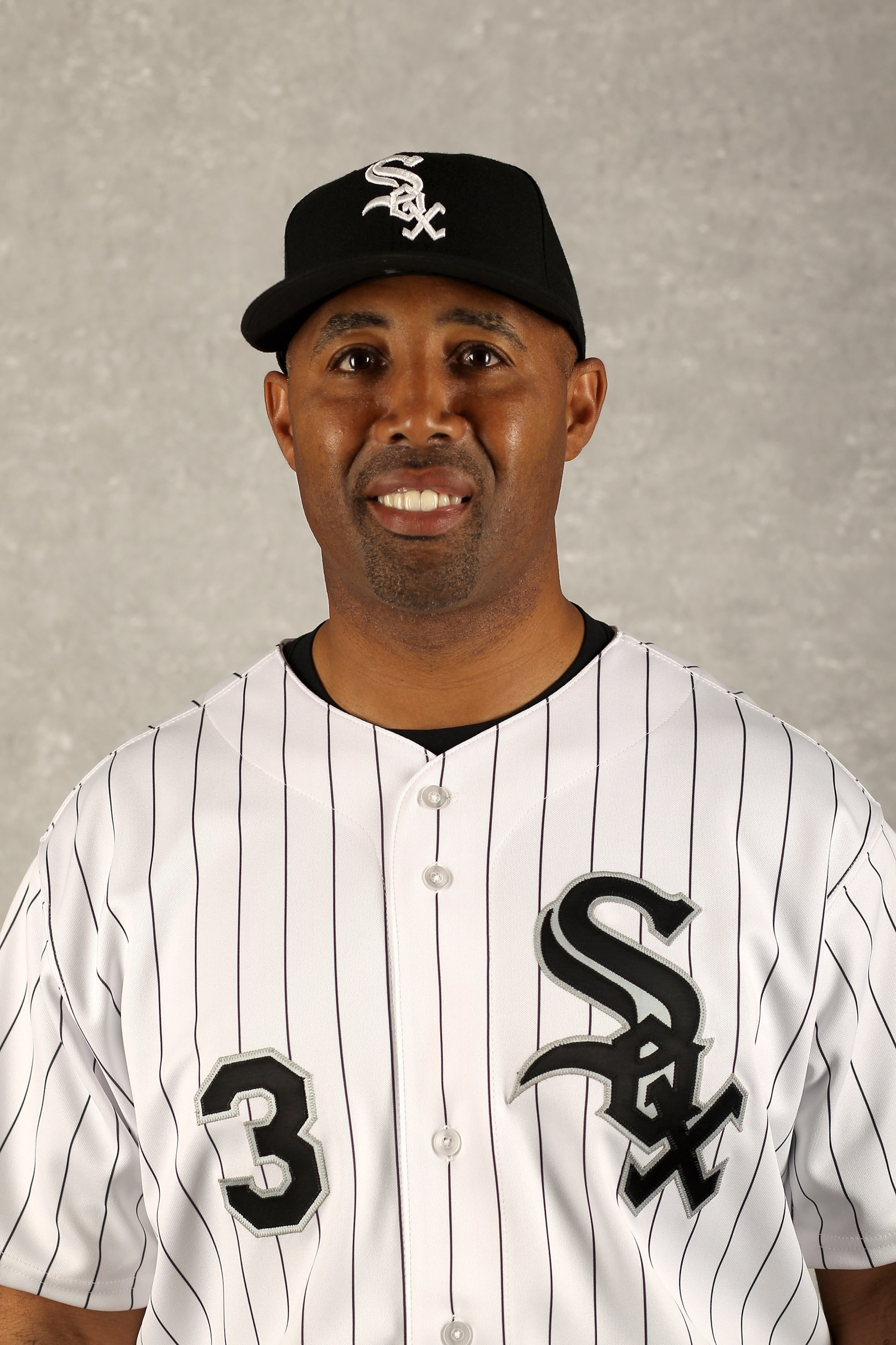 GLENDALE, AZ - FEBRUARY 28:  First base coach Harold Baines of the Chicago White Sox poses during photo media day at the White Sox spring training complex on February 28, 2010 in Glendale, Arizona.  (Photo by Ezra Shaw/Getty Images)