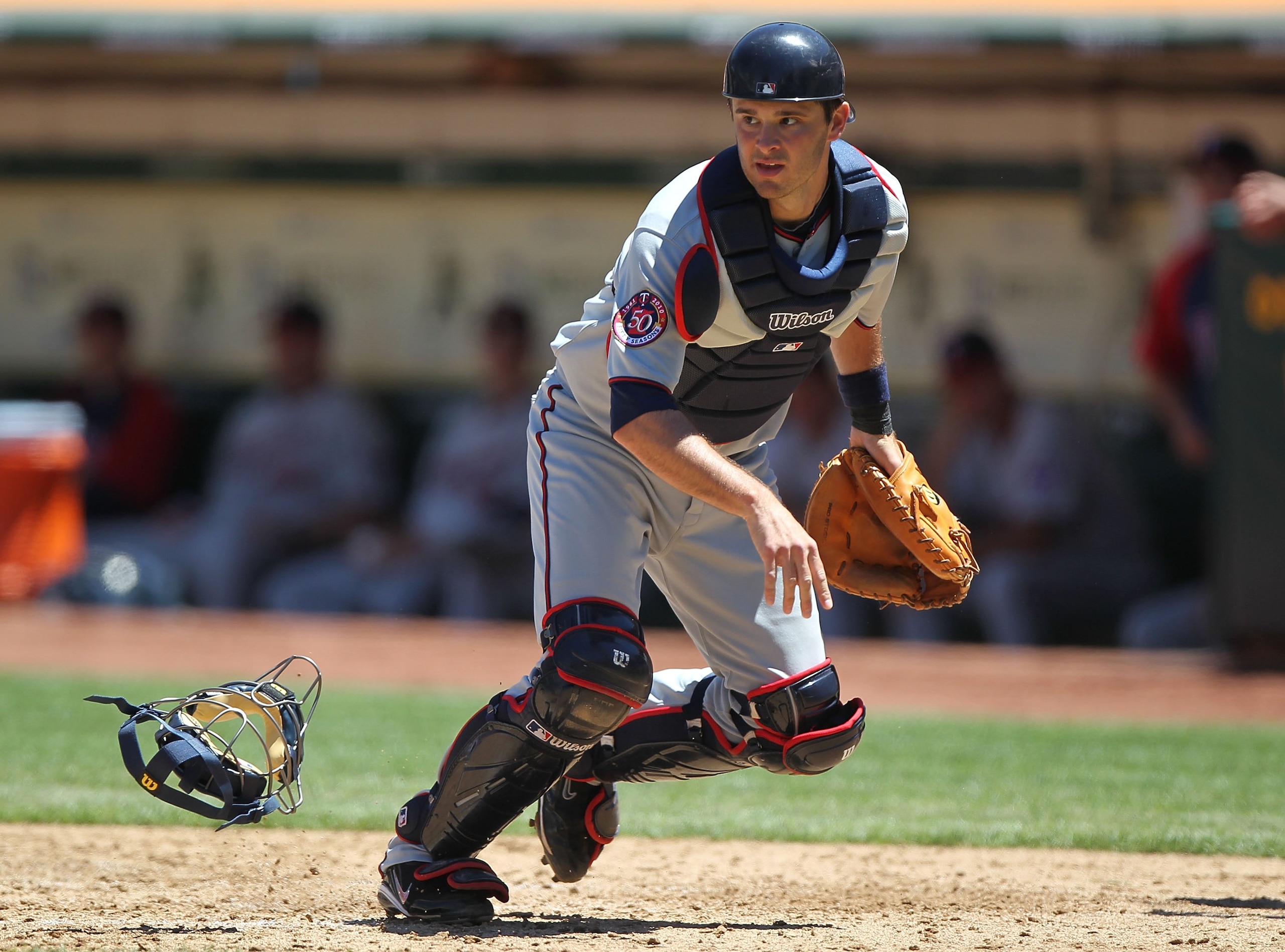 OAKLAND, CA - JUNE 06:  Drew Butera #41 of the Minnesota Twins in action against the Oakland Athletics during an MLB game at the Oakland-Alameda County Coliseum on June 6, 2010 in Oakland, California.  (Photo by Jed Jacobsohn/Getty Images)