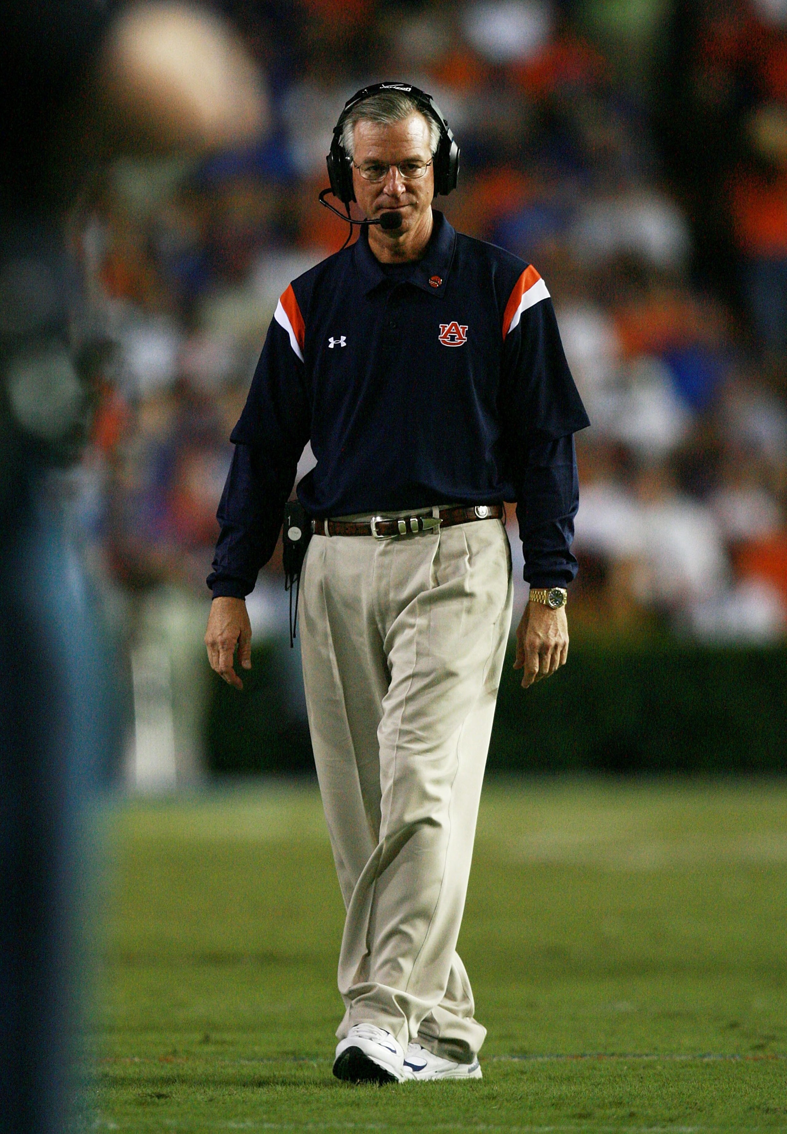 GAINESVILLE, FL - SEPTEMBER 29: Head coach Tommy Tuberville of the Auburn Tigers watches his plays the Florida Gators at Ben Hill Griffin Stadium September 29, 2007 in Gainesville, Florida. Auburn defeated Florida 20-17. (Photo by Doug Benc/Getty Images GAINESVILLE, FL - SEPTEMBER 29: Head coach Tommy Tuberville of the Auburn Tigers watches his plays the Florida Gators at Ben Hill Griffin Stadium September 29, 2007 in Gainesville, Florida. Auburn defeated Florida 20-17. (Photo by Doug Benc/Getty Images