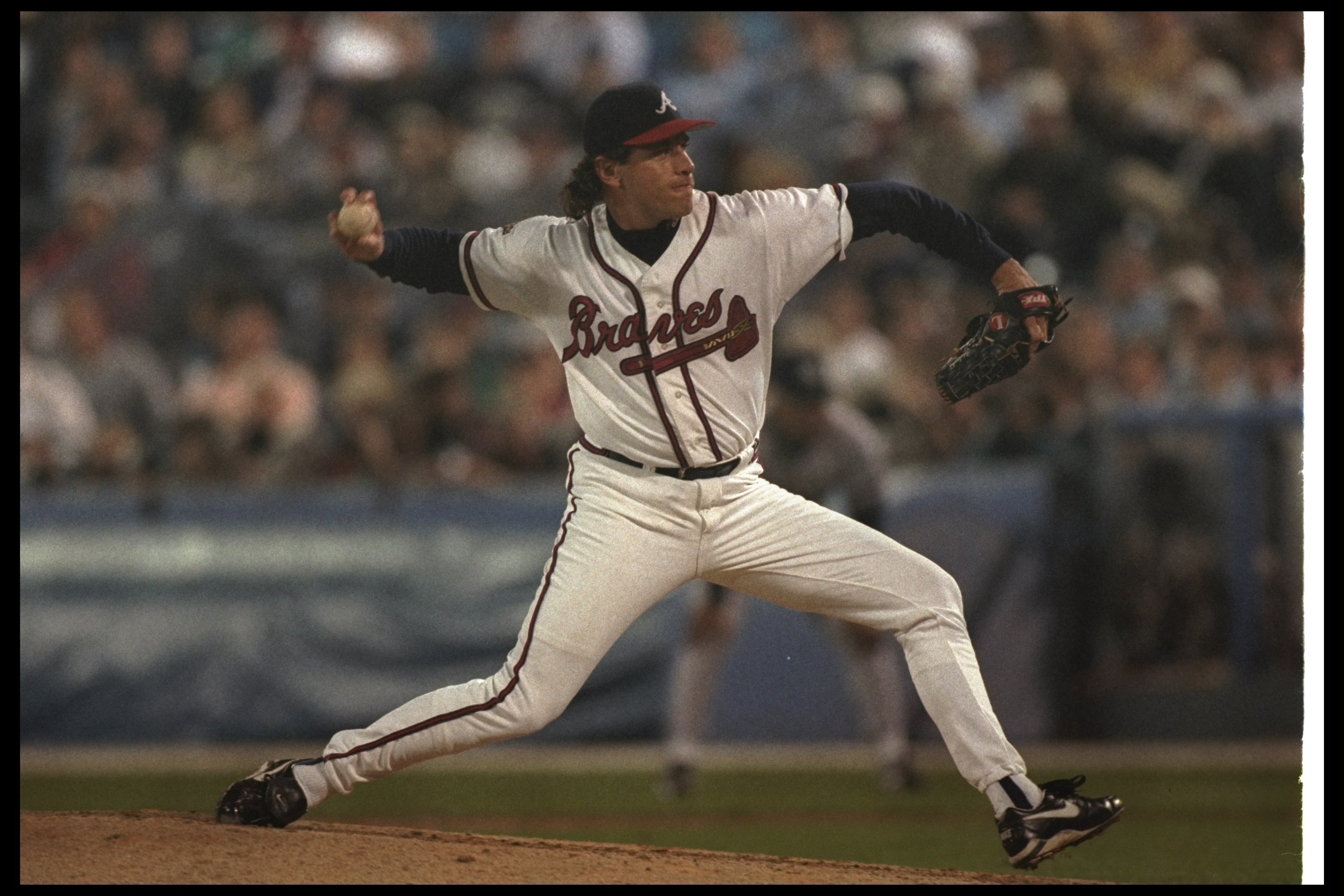 22 Oct 1996: Pitcher Mike Bielecki of the Atlanta Braves throws the ball during Game Three of the World Series against the New York Yankees at Fulton County Stadium in Atlanta, Georgia. The Yankees won the game, 5-2. Mandatory Credit: Doug Pensinger /A 22 Oct 1996: Pitcher Mike Bielecki of the Atlanta Braves throws the ball during Game Three of the World Series against the New York Yankees at Fulton County Stadium in Atlanta, Georgia. The Yankees won the game, 5-2. Mandatory Credit: Doug Pensinger /A