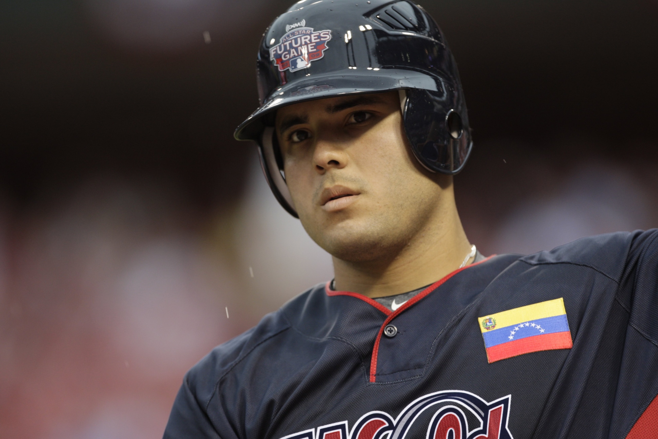ST. LOUIS, MO - JULY 12:  World Futures All-Star Jesus Montero of the New York Yankees looks on during the 2009 XM All-Star Futures Game at Busch Stadium on July 12, 2009 in St. Louis, Missouri. (Photo by Jamie Squire/Getty Images)
