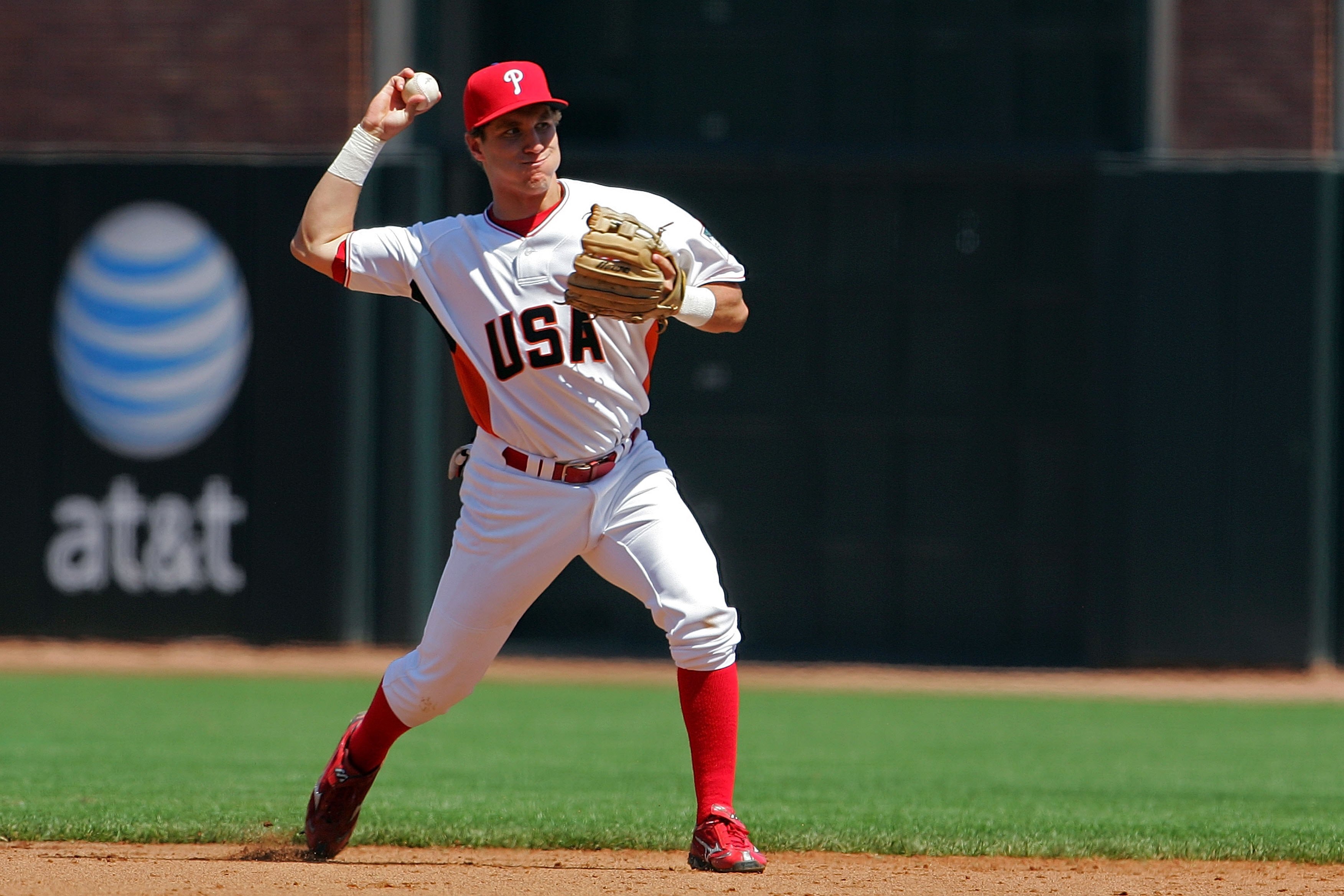 SAN FRANCISCO - JULY 08: USA Team All-Star Adrian Cardenas of the Philadelphia Phillies plays the field during the XM Satellite Radio All-Star Futures Game at AT&T Park on July 8, 2007 in San Francisco, California.  (Photo by Jeff Gross/Getty Images)