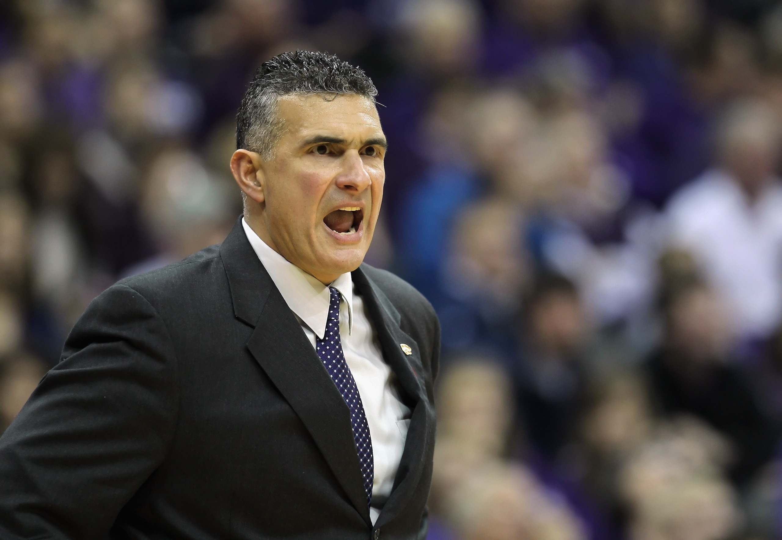 KANSAS CITY, MO - DECEMBER 21:  Head coach Frank Martin of the Kansas State Wildcats yells from the bench during the game against the UNLV Rebels on December 21, 2010 at the Sprint Center in Kansas City, Missouri.  (Photo by Jamie Squire/Getty Images)