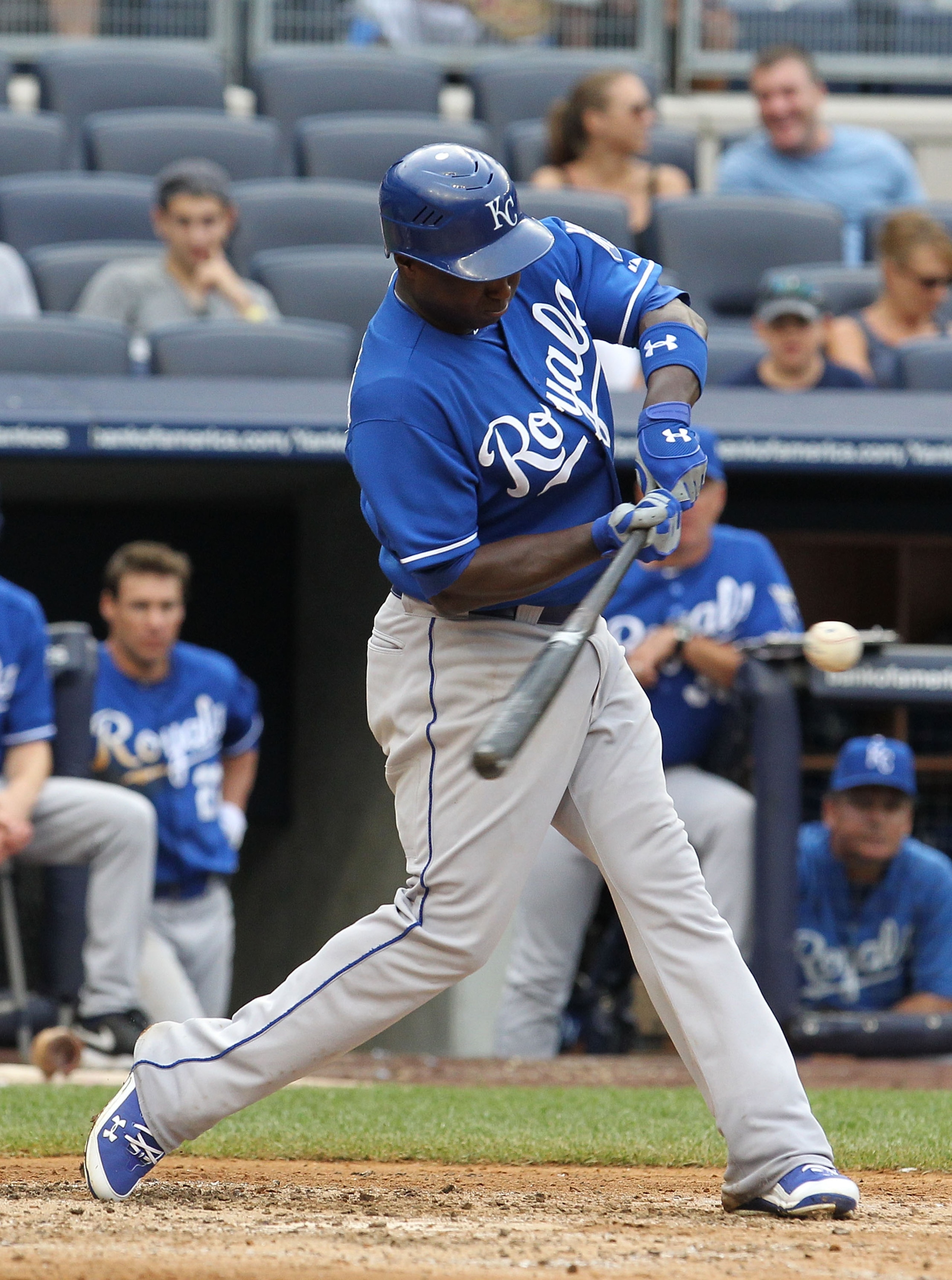 NEW YORK - JULY 25: Yuniesky Betancourt #3 of the Kansas City Royals in action against the New York Yankees during their game on July 25, 2010 at Yankee Stadium in the Bronx borough of New York City. (Photo by Al Bello/Getty Images) NEW YORK - JULY 25: Yuniesky Betancourt #3 of the Kansas City Royals in action against the New York Yankees during their game on July 25, 2010 at Yankee Stadium in the Bronx borough of New York City. (Photo by Al Bello/Getty Images)
