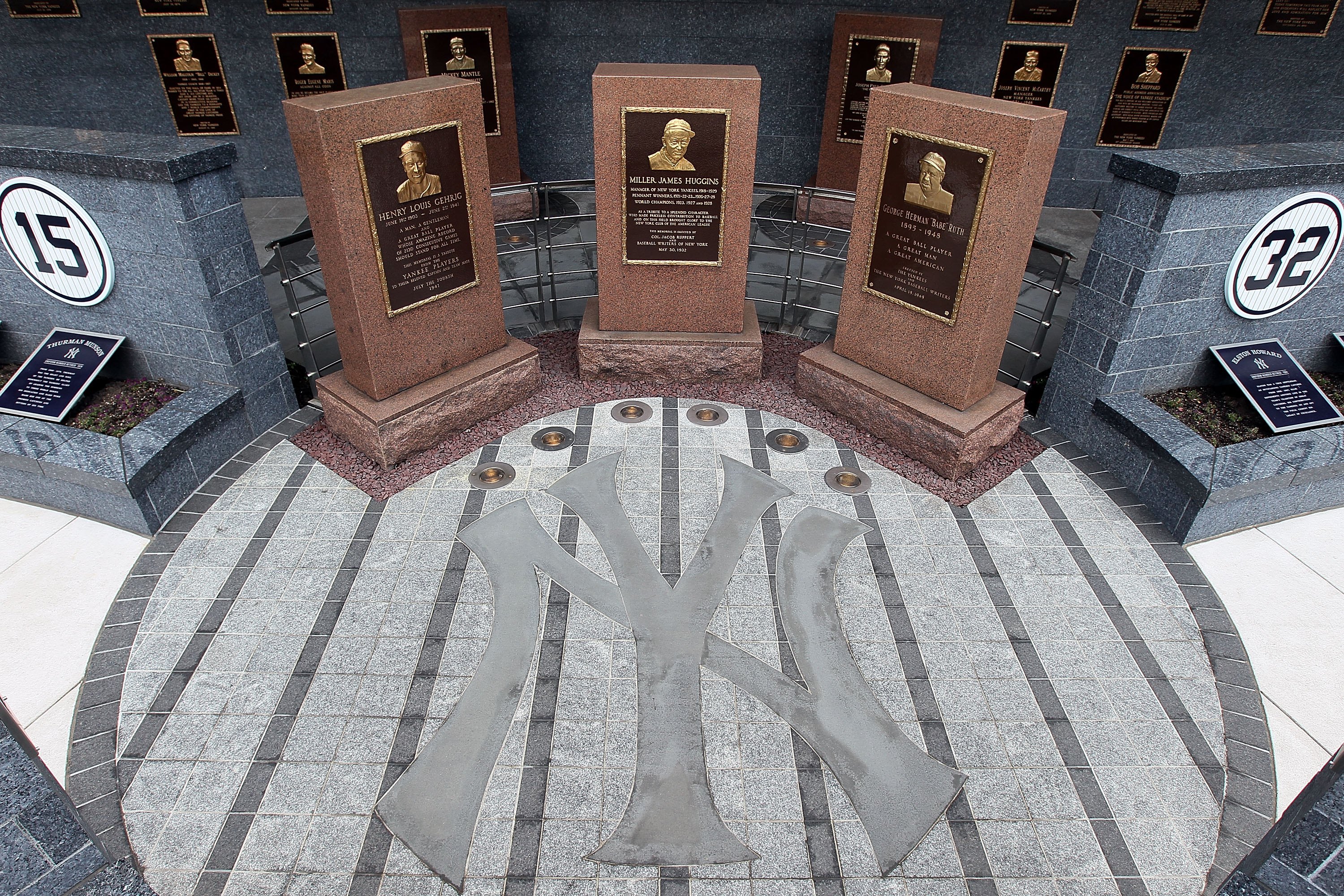 Yankee Stadium: Monument Park - Retired Numbers - Yogi Ber…