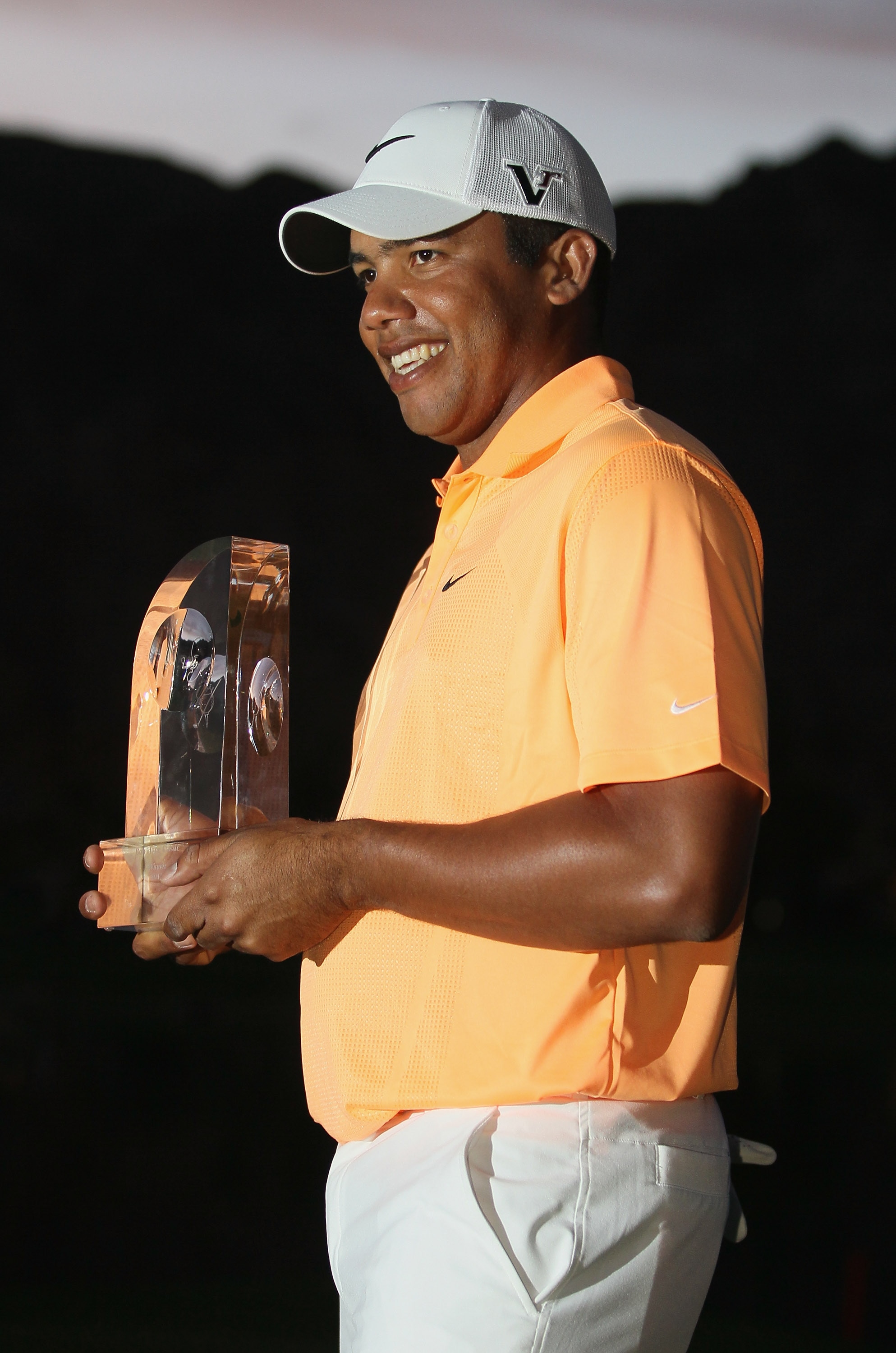 Jhonattan Vegas after winning the Sony Open in Hawaii