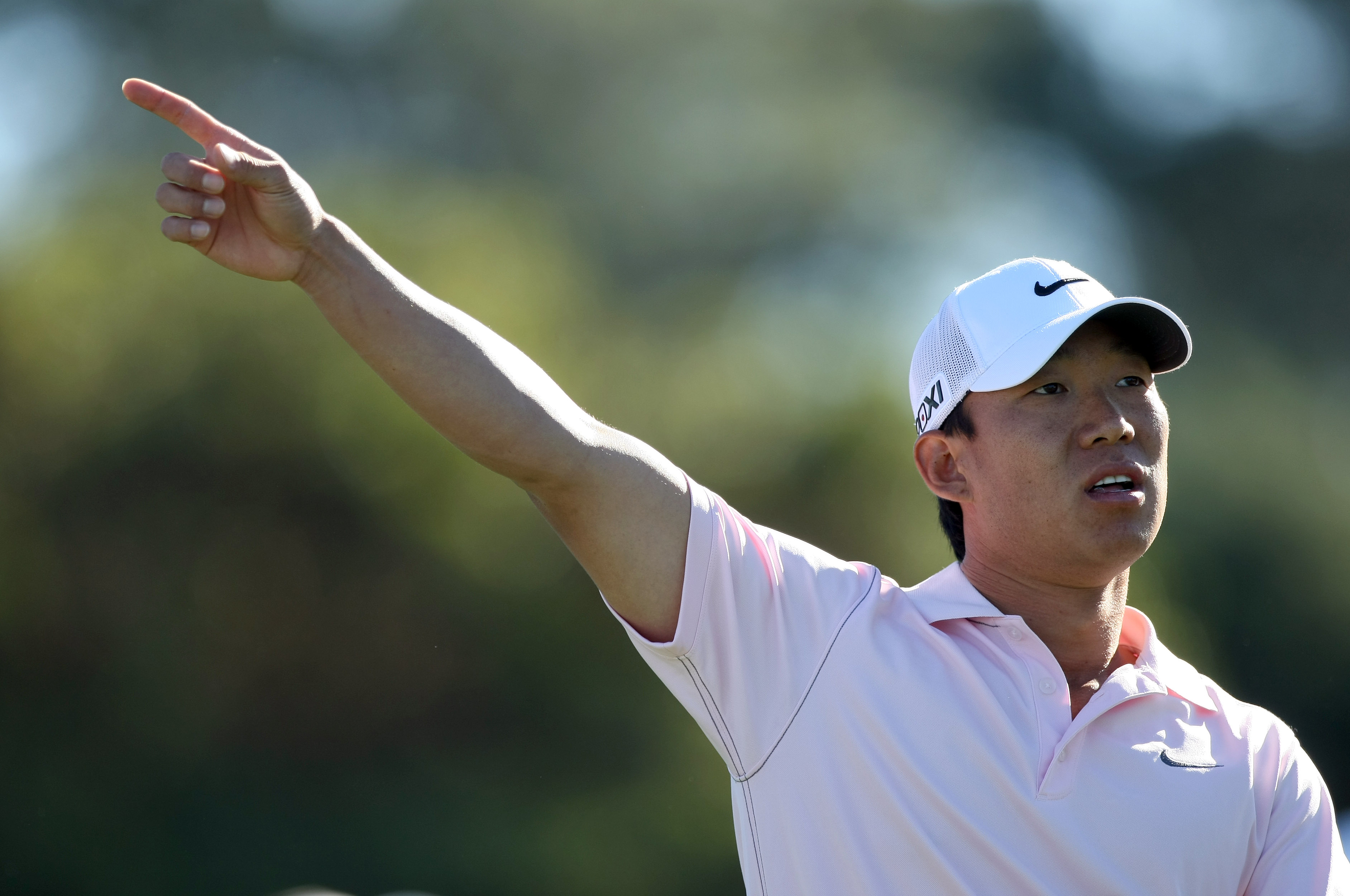 LA JOLLA, CA - JANUARY 27:  Anthony Kim tees off the  during the first round of the Farmers Insurance Open at Torrey Pines on January 27, 2011 in La Jolla, California. (Photo by Donald Miralle/Getty Images)