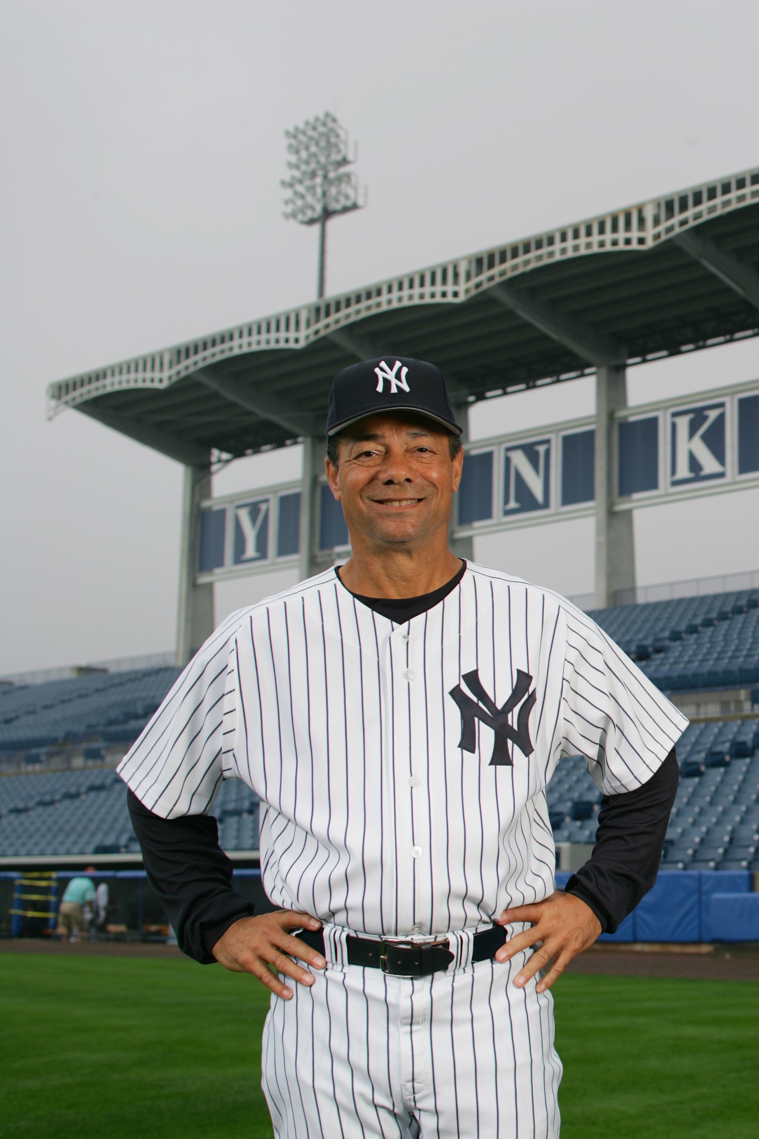 TAMPA, FL - FEBRUARY 25:  First Base Coach Roy White of the New York Yankees poses for a portrait during Yankees Photo Day at Legends Field on February 25, 2005 in Tampa, Florida. (Photo by Ezra Shaw/Getty Images)