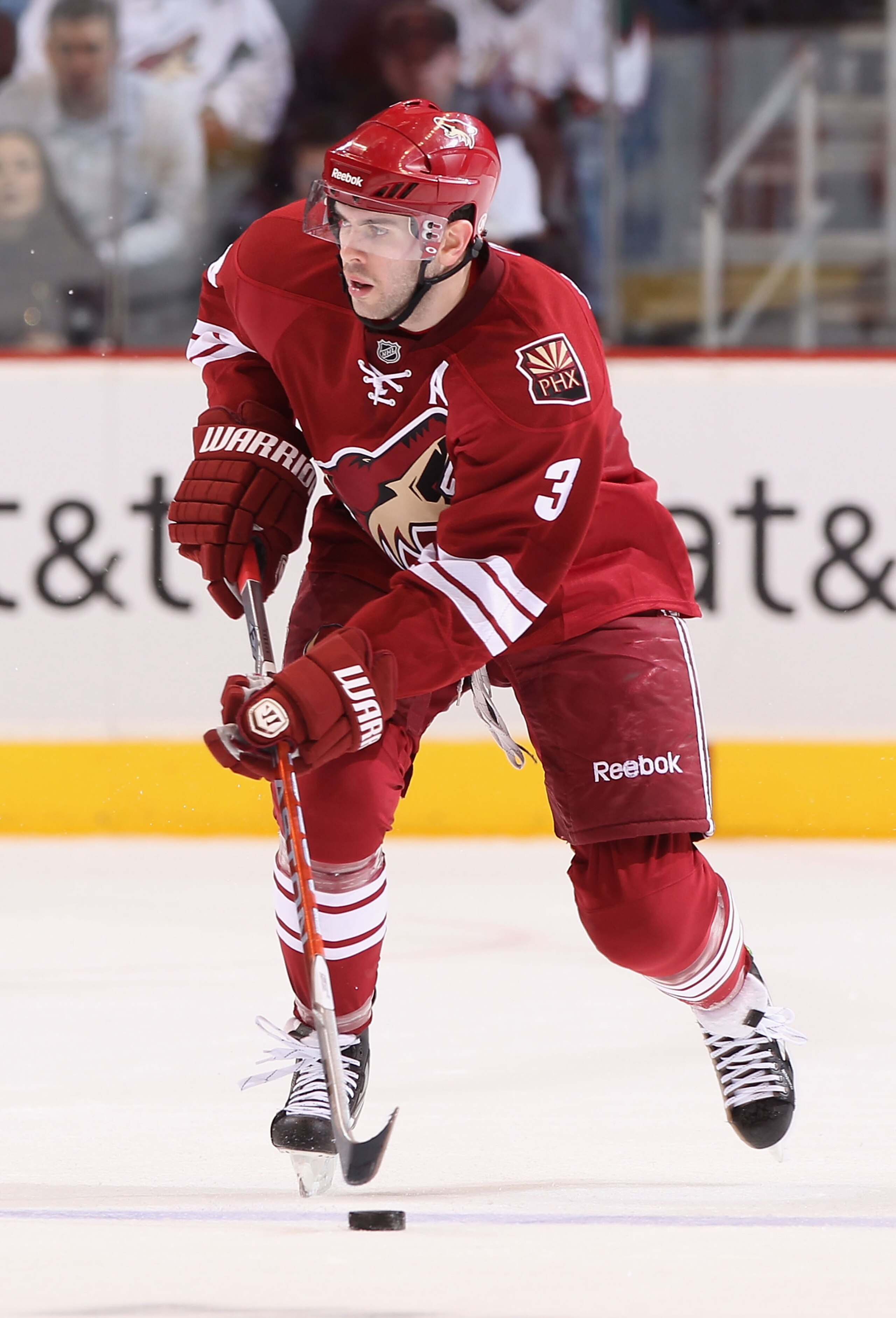 GLENDALE, AZ - JANUARY 22: Keith Yandle #3 of the Phoenix Coyotes skates with the puck during the NHL game at Jobing.com Arena on January 22, 2011 in Glendale, Arizona. The Kings defeated the Coyotes 4-3. (Photo by Christian Petersen/Getty Images) GLENDALE, AZ - JANUARY 22: Keith Yandle #3 of the Phoenix Coyotes skates with the puck during the NHL game at Jobing.com Arena on January 22, 2011 in Glendale, Arizona. The Kings defeated the Coyotes 4-3. (Photo by Christian Petersen/Getty Images)