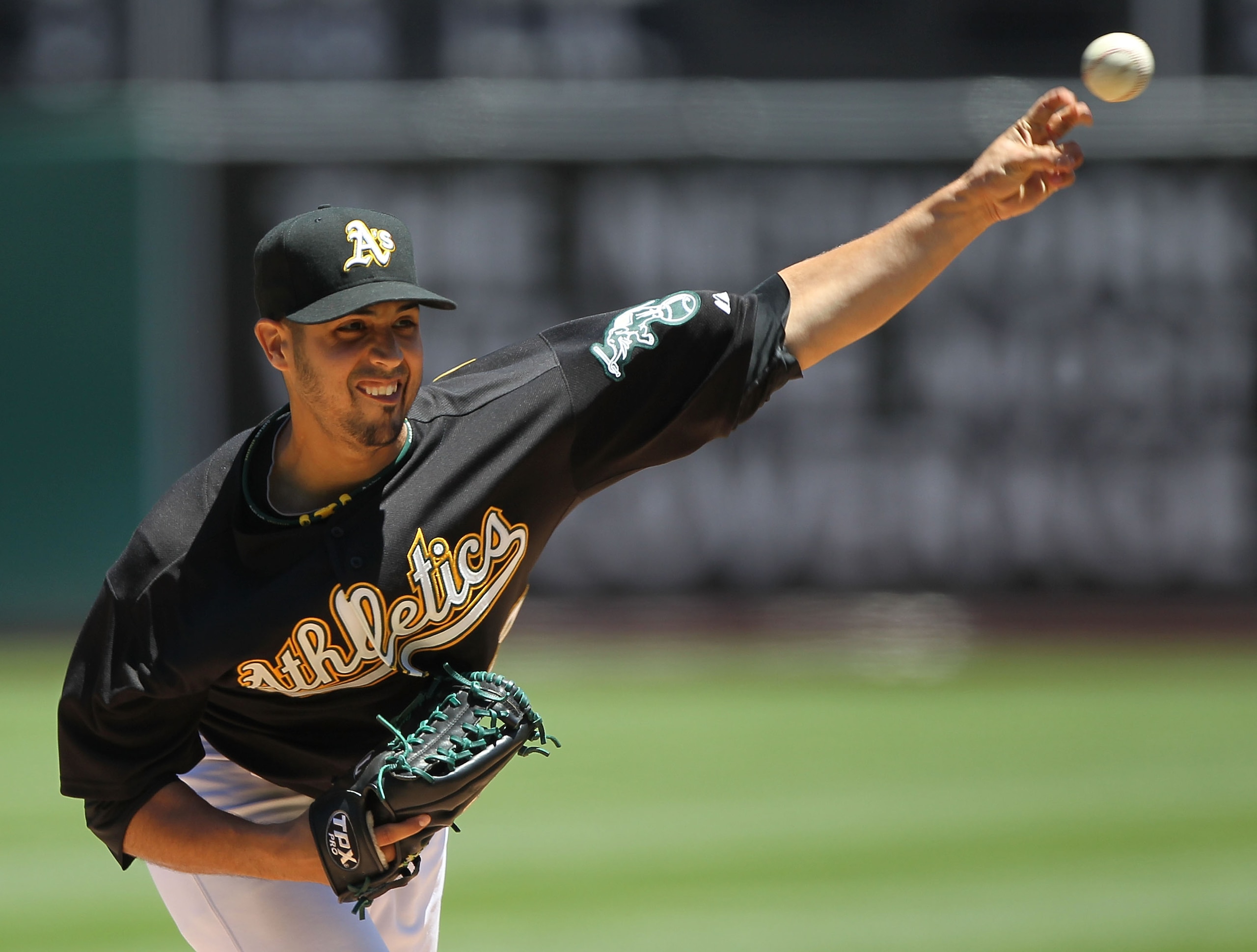 OAKLAND, CA - JUNE 06: Gio Gonzalez #47 of the Oakland Athletics pitches against the Minnesota Twins during an MLB game at the Oakland-Alameda County Coliseum on June 6, 2010 in Oakland, California. (Photo by Jed Jacobsohn/Getty Images) OAKLAND, CA - JUNE 06: Gio Gonzalez #47 of the Oakland Athletics pitches against the Minnesota Twins during an MLB game at the Oakland-Alameda County Coliseum on June 6, 2010 in Oakland, California. (Photo by Jed Jacobsohn/Getty Images)