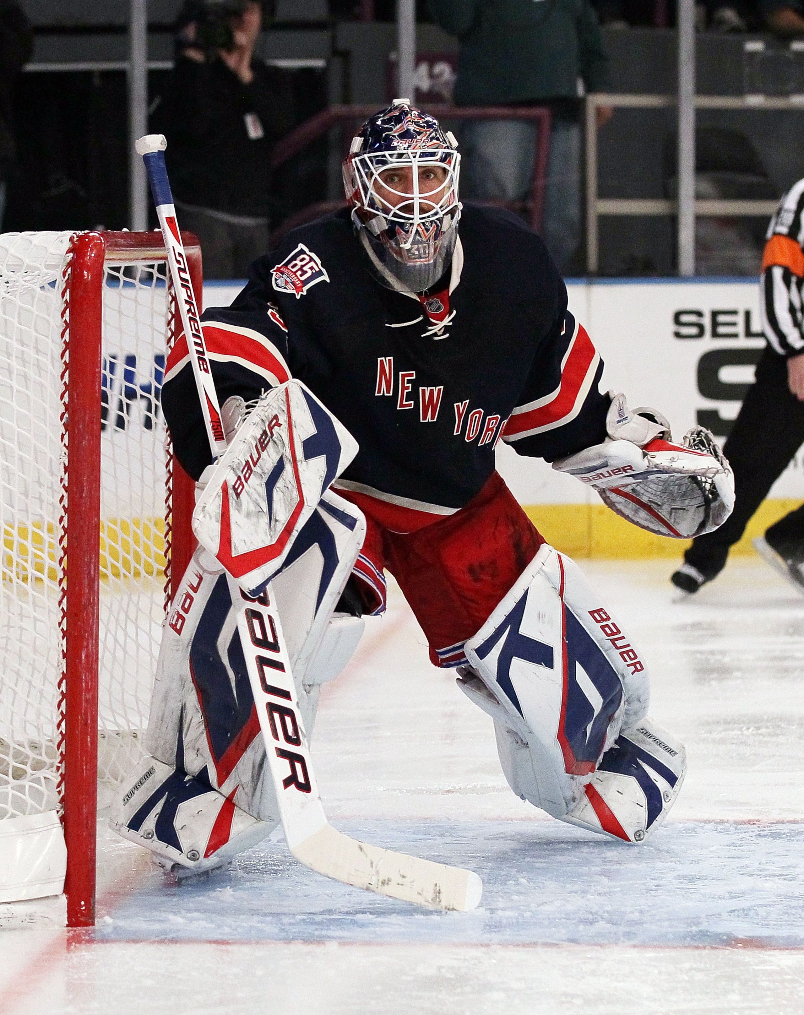NEW YORK, NY - JANUARY 11:  Henrik Lundqvist #30 of the New York Rangers skates against the Montreal Canadiens on January 11, 2011 at Madison Square Garden in New York City. Montreal defeated the Rangers 2-1.  (Photo by Jim McIsaac/Getty Images)