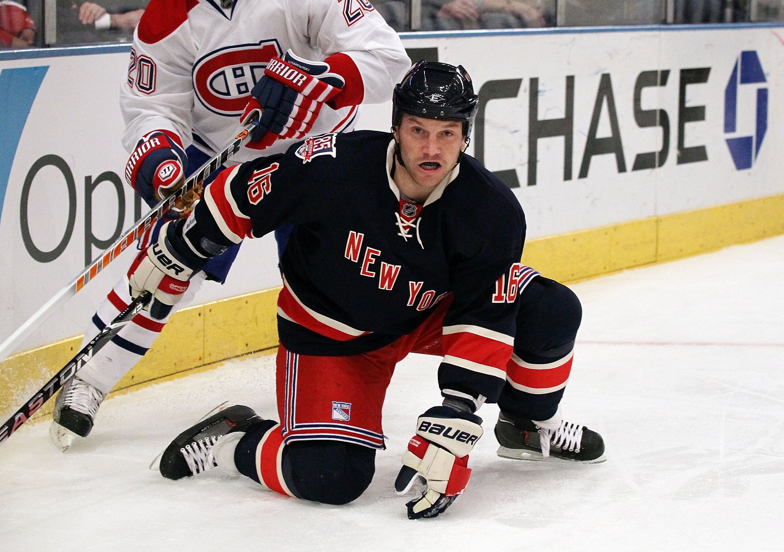 NEW YORK, NY - JANUARY 11:  Sean Avery #16 of the New York Rangers skates against the Montreal Canadiens on January 11, 2011 at Madison Square Garden in New York City. Montreal defeated the Rangers 2-1.  (Photo by Jim McIsaac/Getty Images)