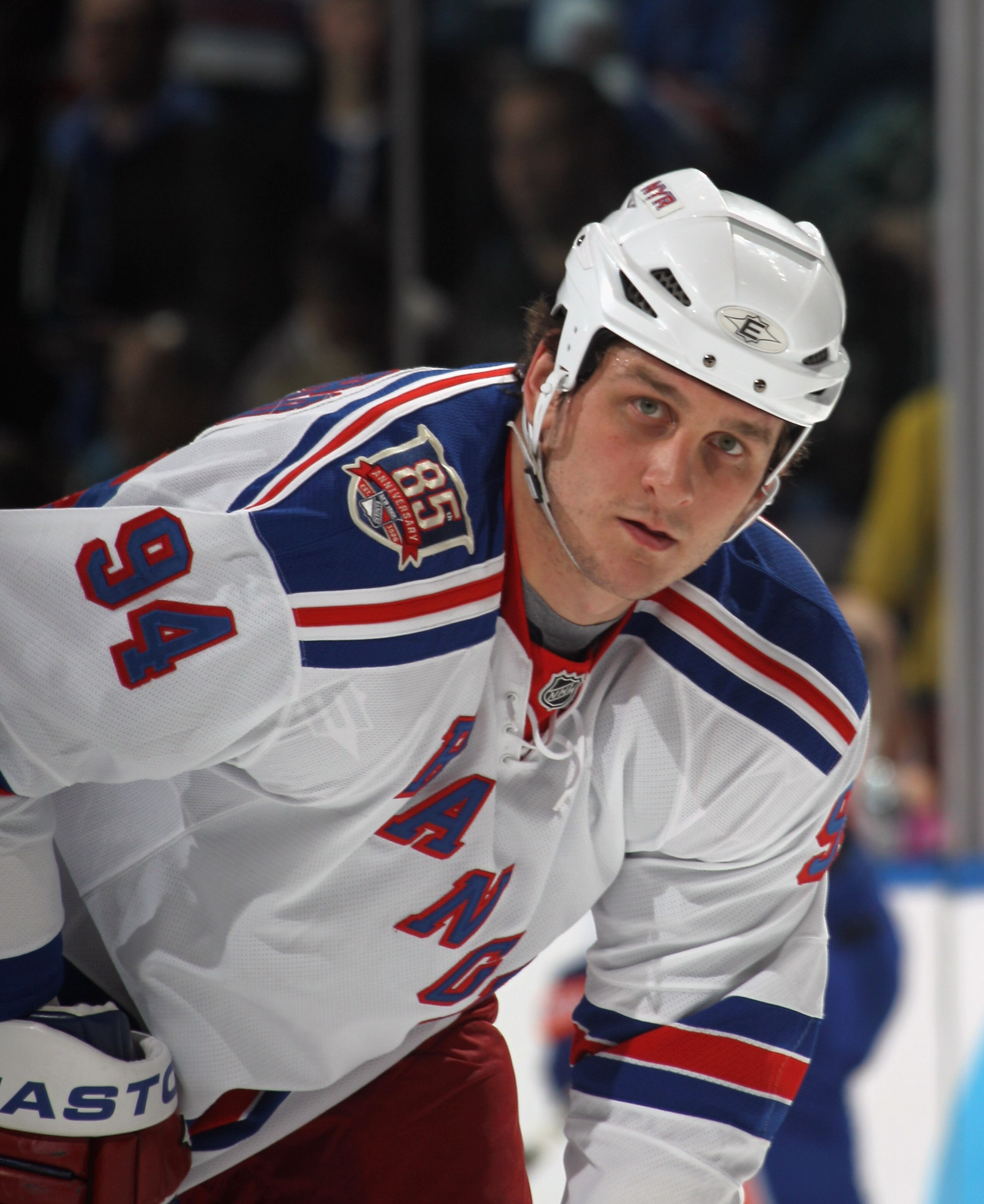UNIONDALE, NY - DECEMBER 02:  Derek Boogaard #94 of the New York Rangers skates against the New York Islanders at the Nassau Coliseum on December 2, 2010 in Uniondale, New York.  (Photo by Bruce Bennett/Getty Images)