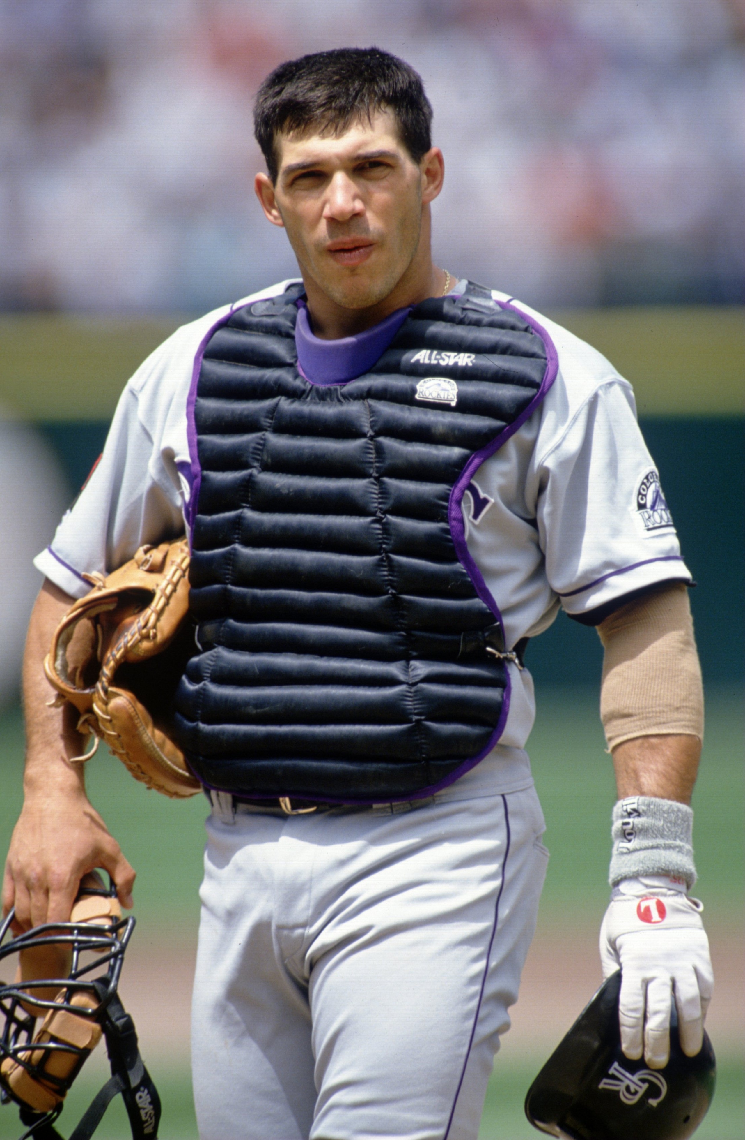 11 MAY 1994:  COLORADO CATCHER JOE GIRARDI DURING THE ROCKIES GAME VERSUS THE SAN FRANCISCO GIANTS AT CANDLESTICK PARK IN SAN FRANCISCO, CALIFORNIA. Mandatory Credit: Otto Greule/ALLSPORT