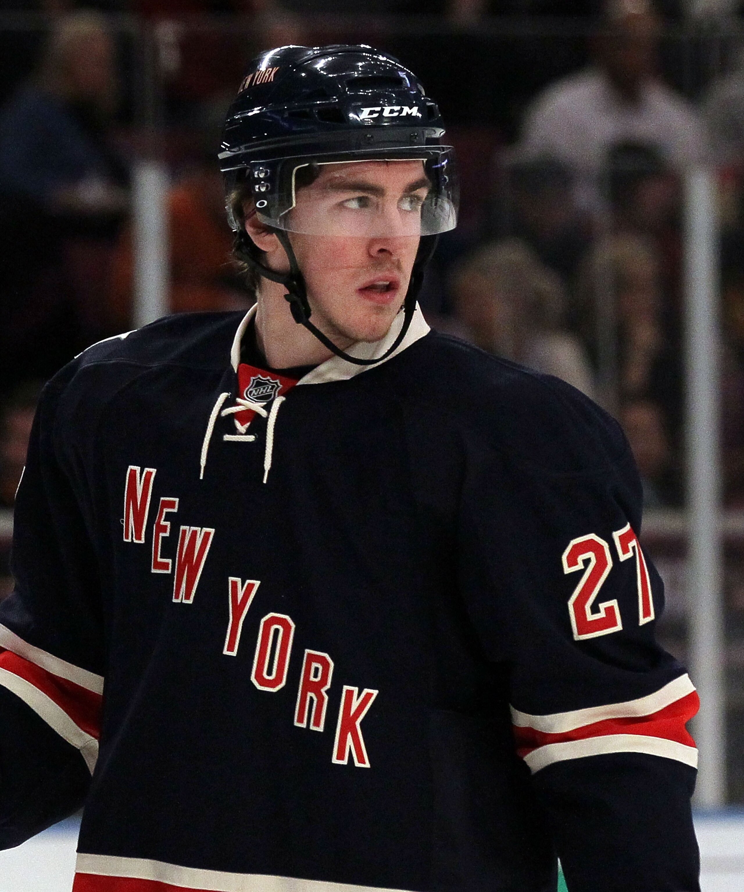 NEW YORK, NY - JANUARY 11:  Ryan McDonagh #27 of the New York Rangers skates against the Montreal Canadiens on January 11, 2011 at Madison Square Garden in New York City. Montreal defeated the Rangers 2-1.  (Photo by Jim McIsaac/Getty Images)