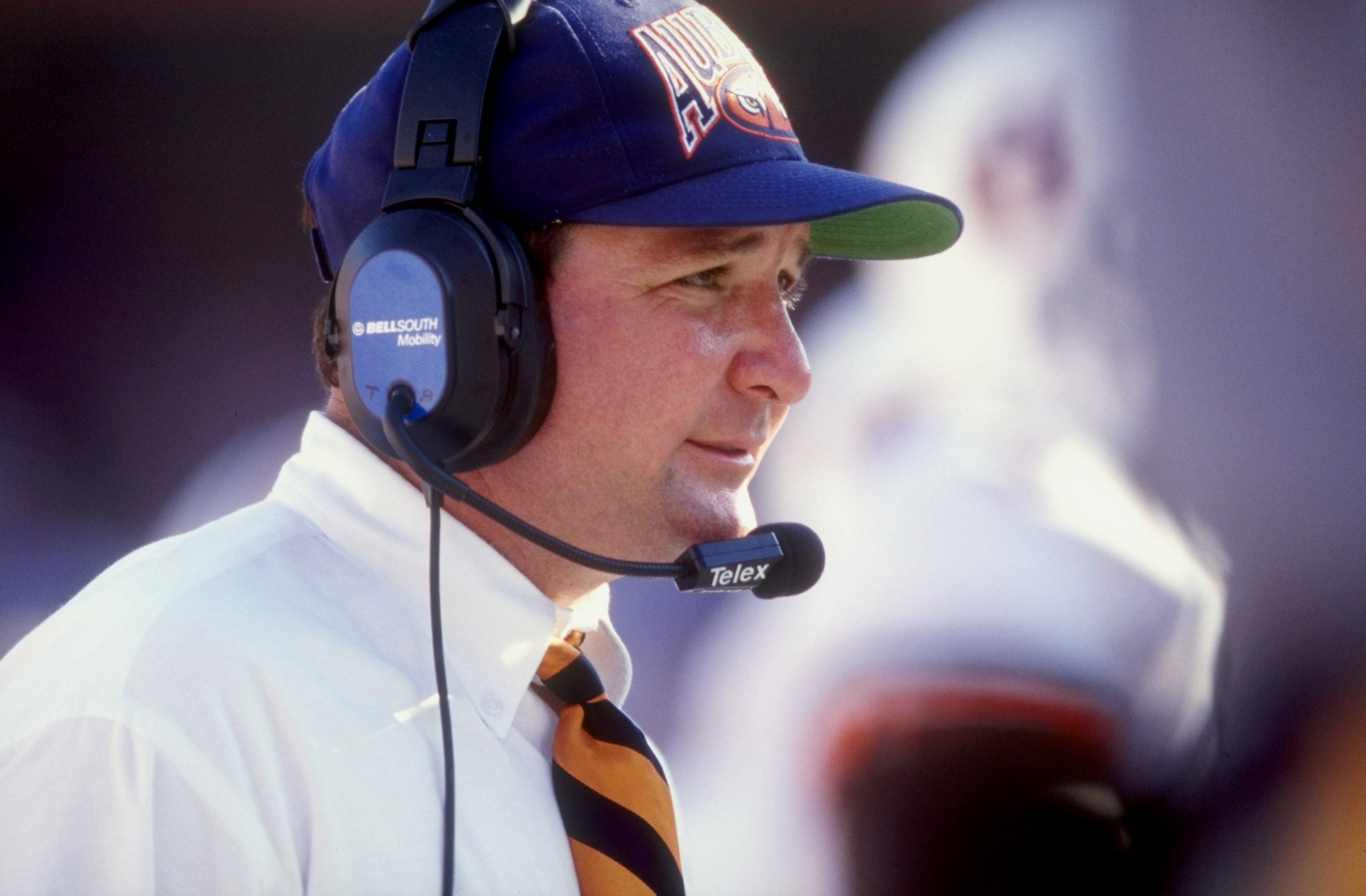 17 Oct 1998:  Head coach Terry Bowden of the Auburn Tigers looks on during a game against the Florida Gators at the Florida Field in Gainesville, Florida. The Gators defeated the Tigers 24-3.