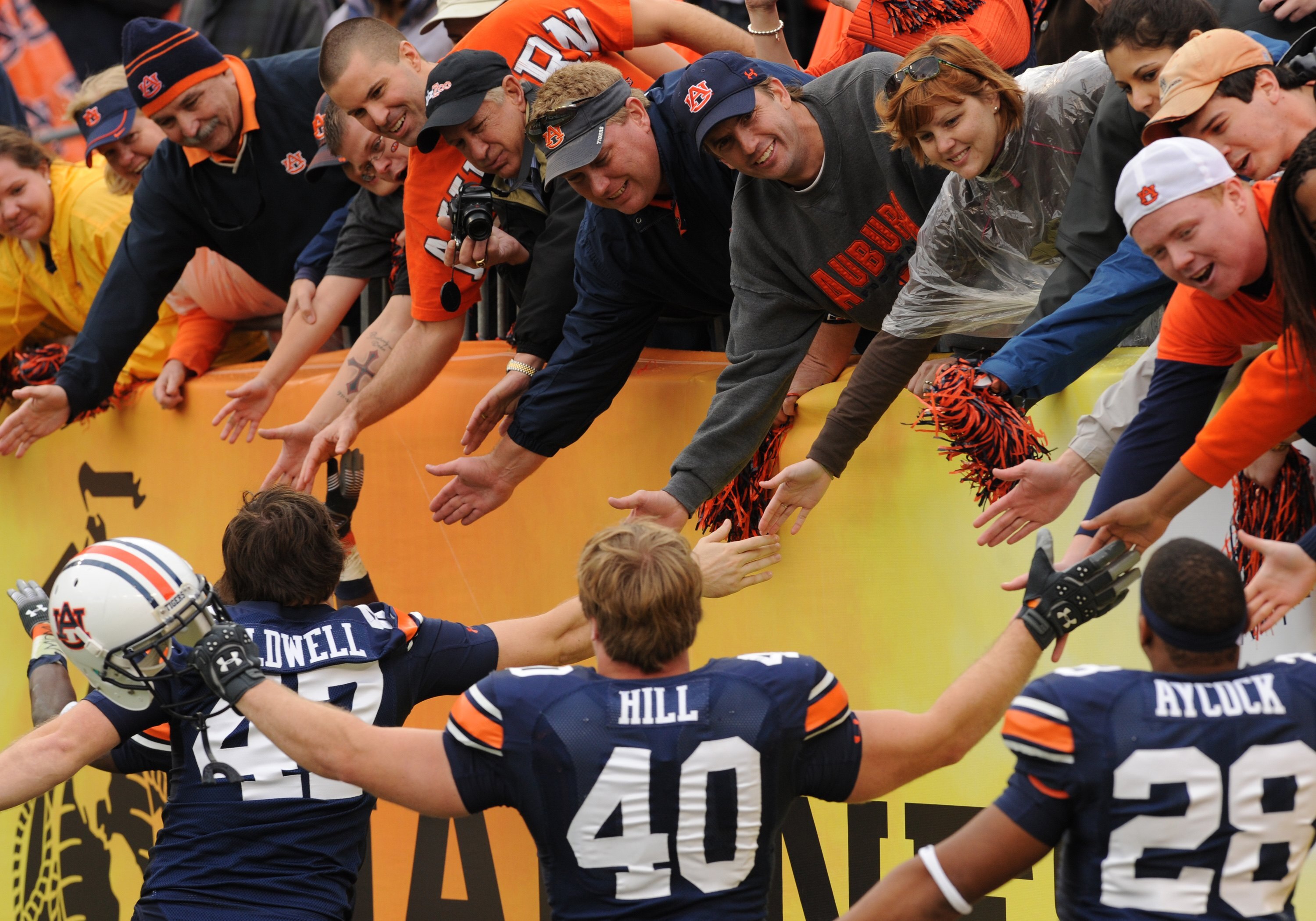 TAMPA, FL - JANUARY 1: Fans of the Auburn Tigers applaud a victory  against the Northwestern Wildcats in the Outback Bowl January 1, 2010 at Raymond James Stadium in Tampa, Florida.  (Photo by Al Messerschmidt/Getty Images)