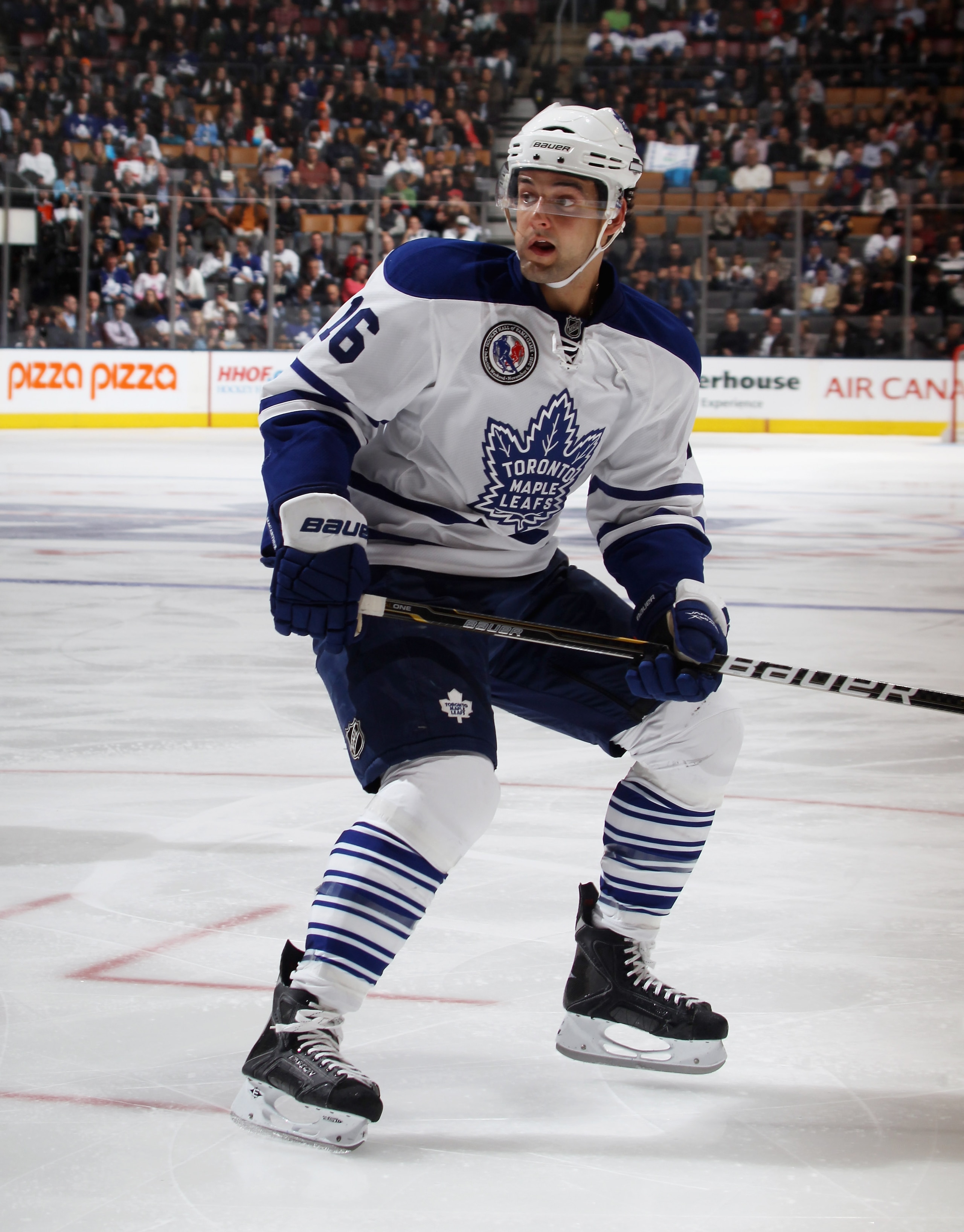 TORONTO, ON - NOVEMBER 06: Clarke MacArthur #16 of the Toronto Maple Leafs skates against the Buffalo Sabres at the Air Canada Centre on November 6, 2010 in Toronto, Canada. The Sabres defeated the Maple Leafs 3-2. (Photo by Bruce Bennett/Getty Images) TORONTO, ON - NOVEMBER 06: Clarke MacArthur #16 of the Toronto Maple Leafs skates against the Buffalo Sabres at the Air Canada Centre on November 6, 2010 in Toronto, Canada. The Sabres defeated the Maple Leafs 3-2. (Photo by Bruce Bennett/Getty Images)