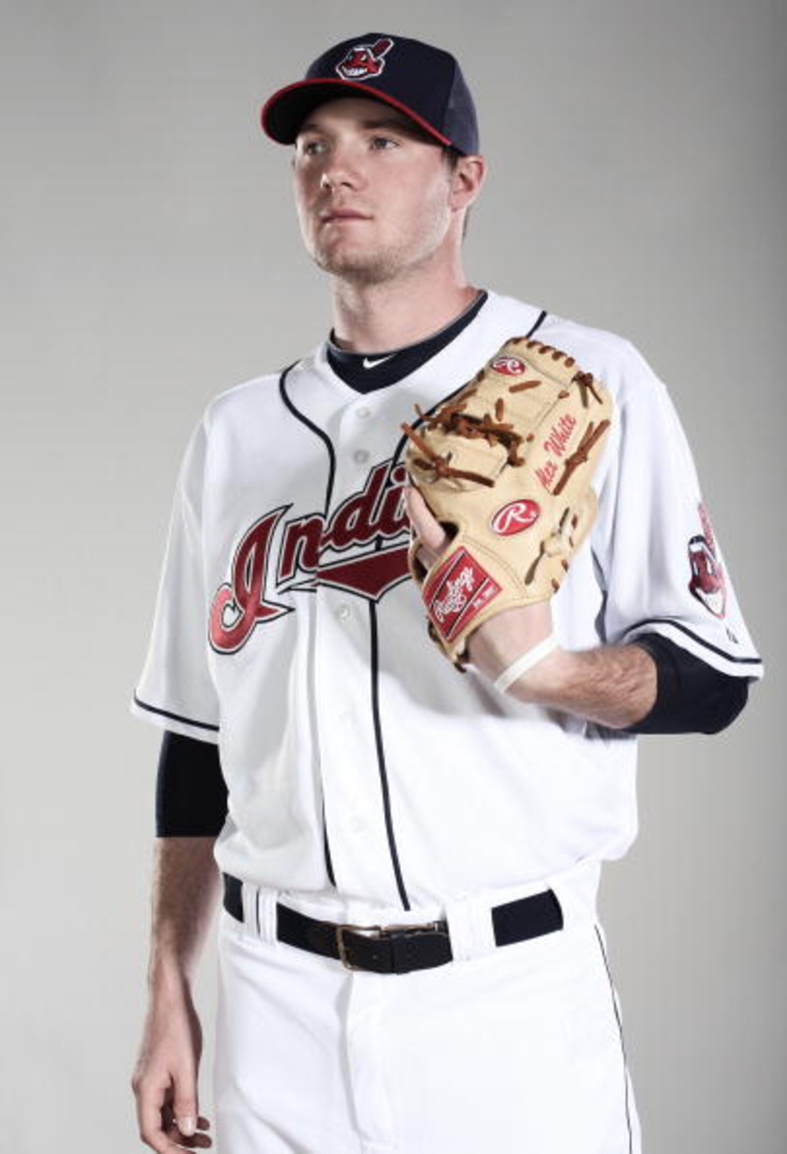 GOODYEAR, AZ - FEBRUARY 28:  (EDITORS NOTE: This images was digitally desaturated.)  Alex White #79 poses for a portrait during the Cleveland Indians Photo Day at the training complex at Goodyear Stadium on February 28, 2010 in Goodyear, Arizona.  (Photo
