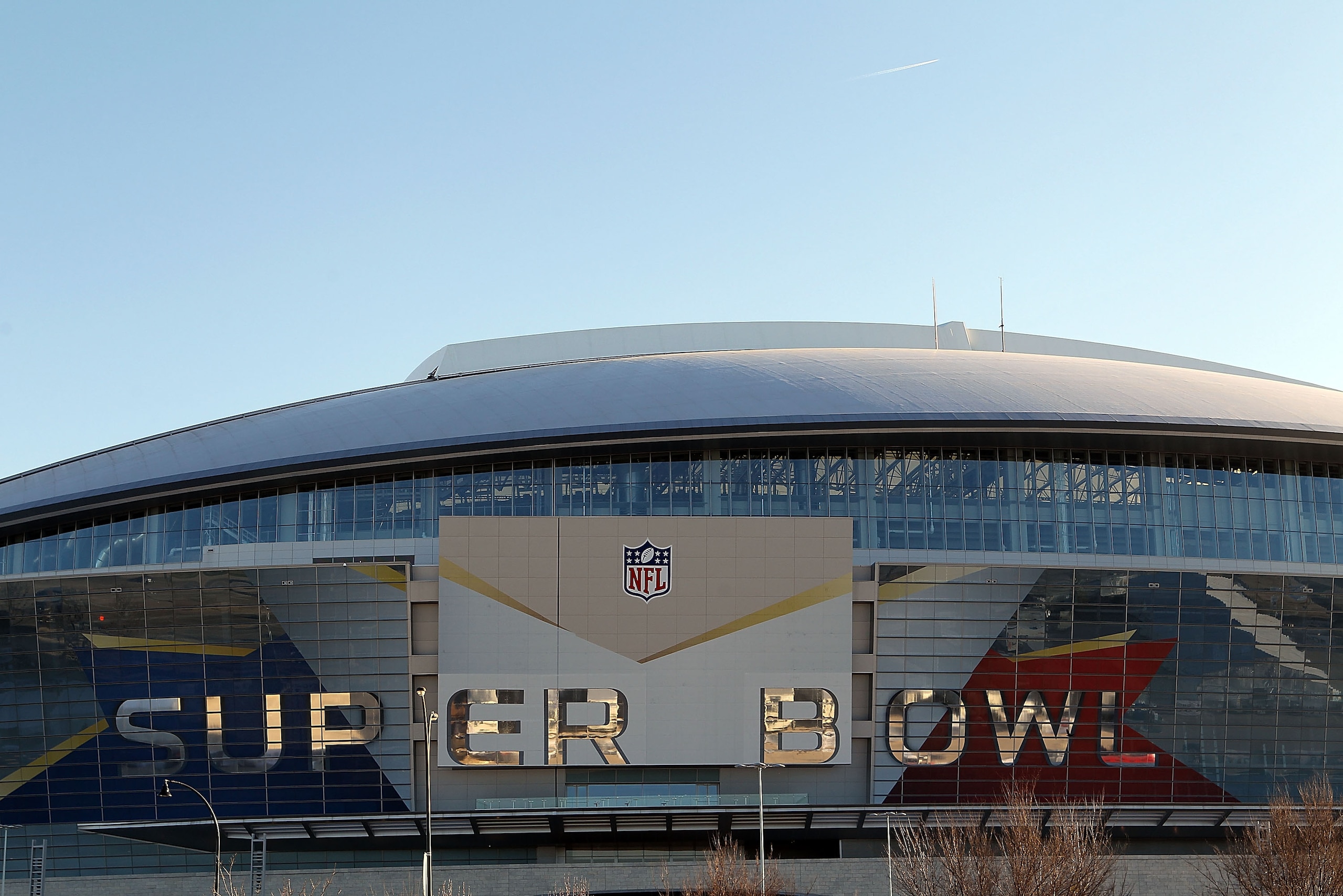 ARLINGTON, TX - JANUARY 27:  A view of Cowboys Stadium on January27, 2011 in Arlington, Texas.  Cowboys Stadium will host Super Bowl XLV on February 6, 2011 between the Pittsburgh Steelers and the Green Bay Packers in Dallas, Texas.  (Photo by Ronald Mart