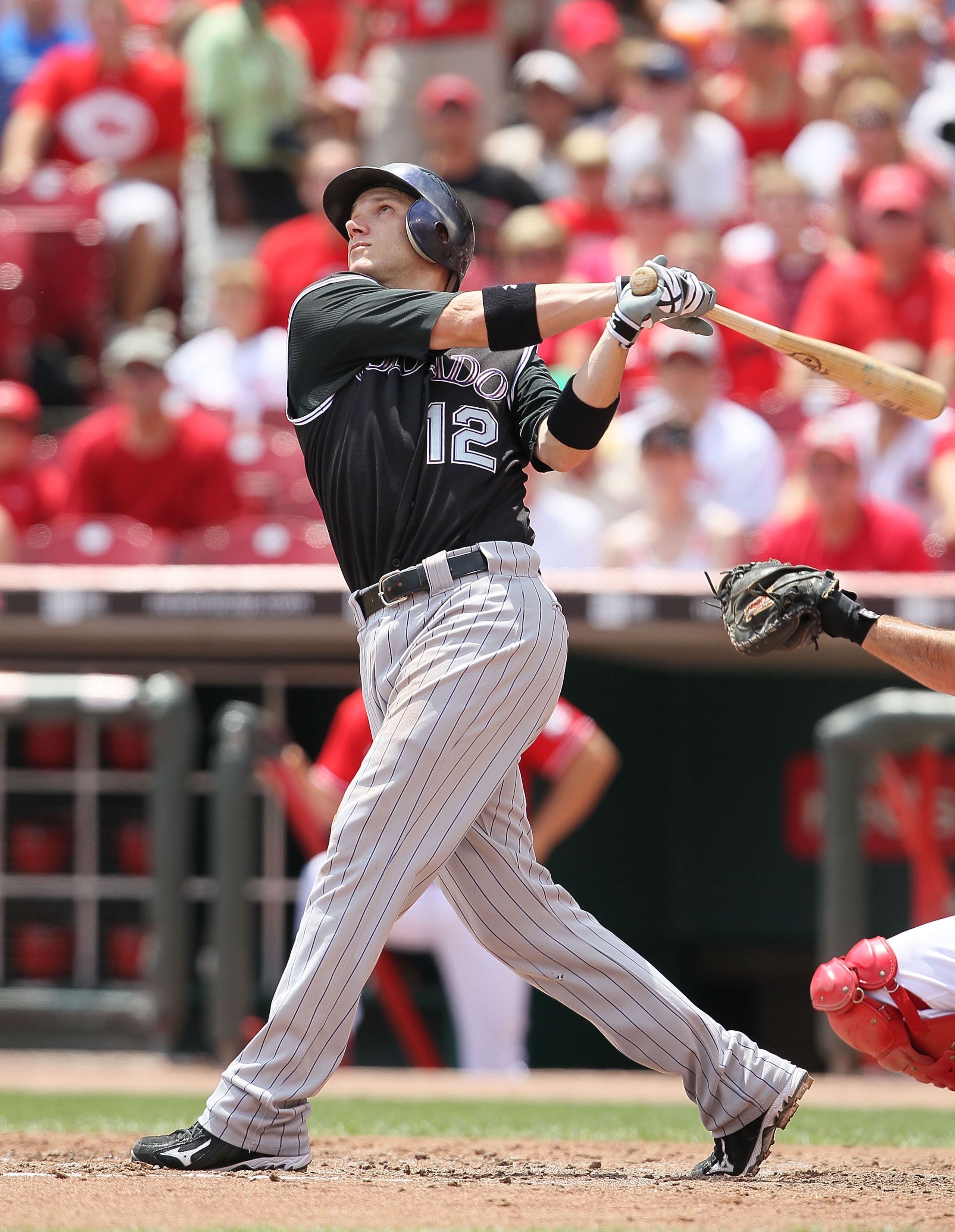 CINCINNATI - JULY 18: Clint Barmes #12 of the Colorado Rockies is at bat during the game against the Cincinnati Reds at Great American Ball Park on July 18, 2010 in Cincinnati, Ohio. (Photo by Andy Lyons/Getty Images) CINCINNATI - JULY 18: Clint Barmes #12 of the Colorado Rockies is at bat during the game against the Cincinnati Reds at Great American Ball Park on July 18, 2010 in Cincinnati, Ohio. (Photo by Andy Lyons/Getty Images)